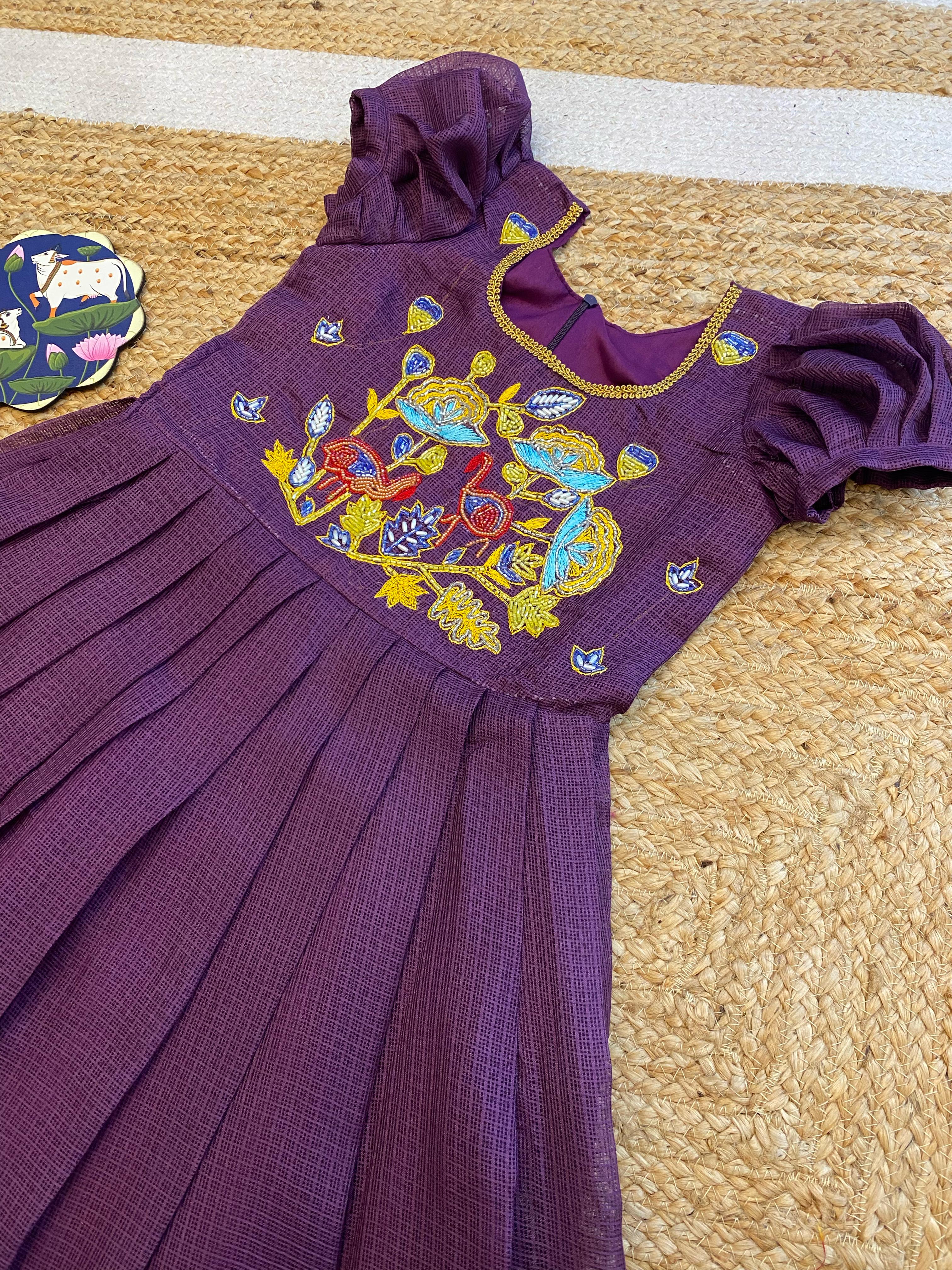 Kota Checks Kids Gown