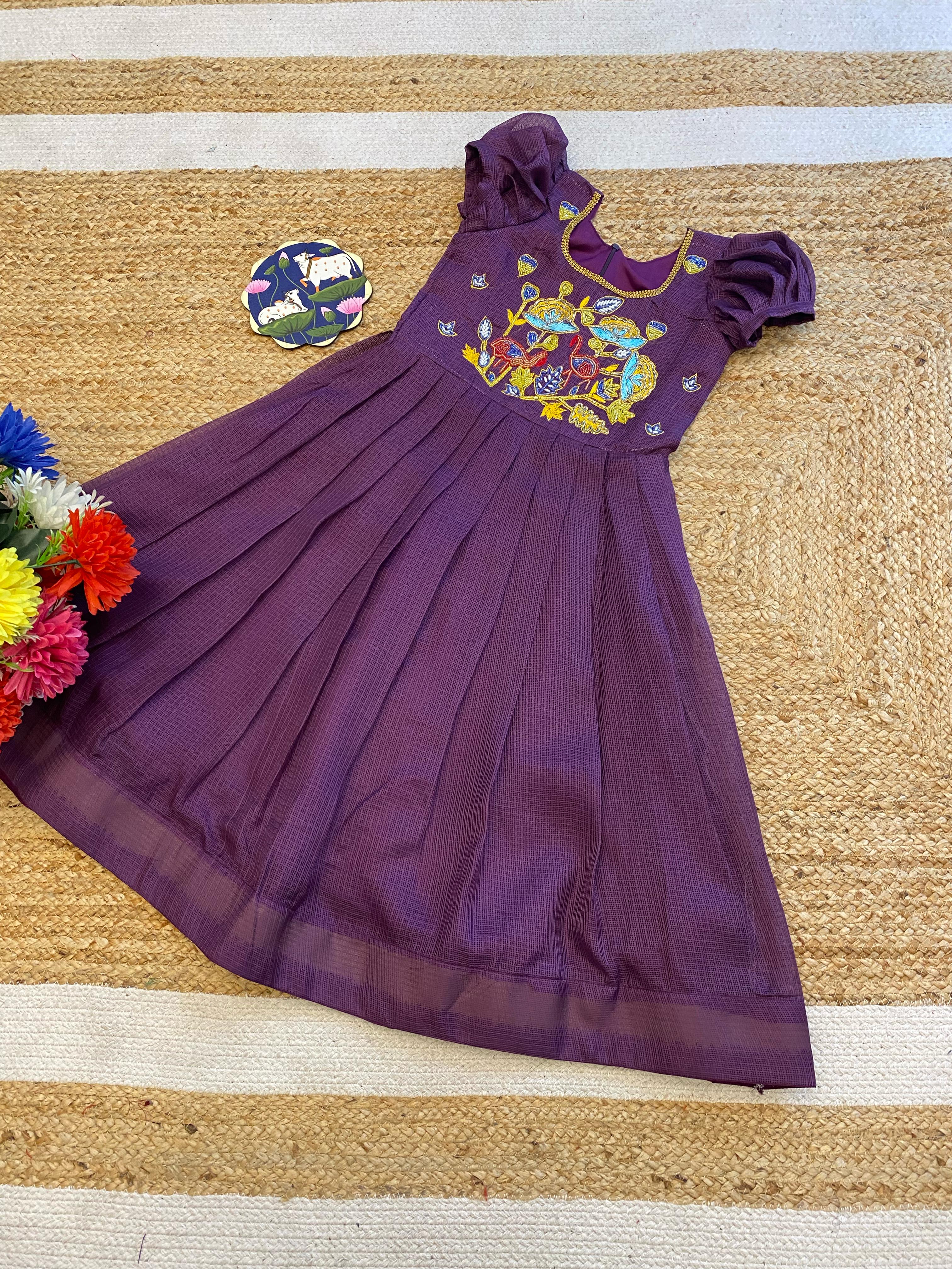 Kota Checks Kids Gown