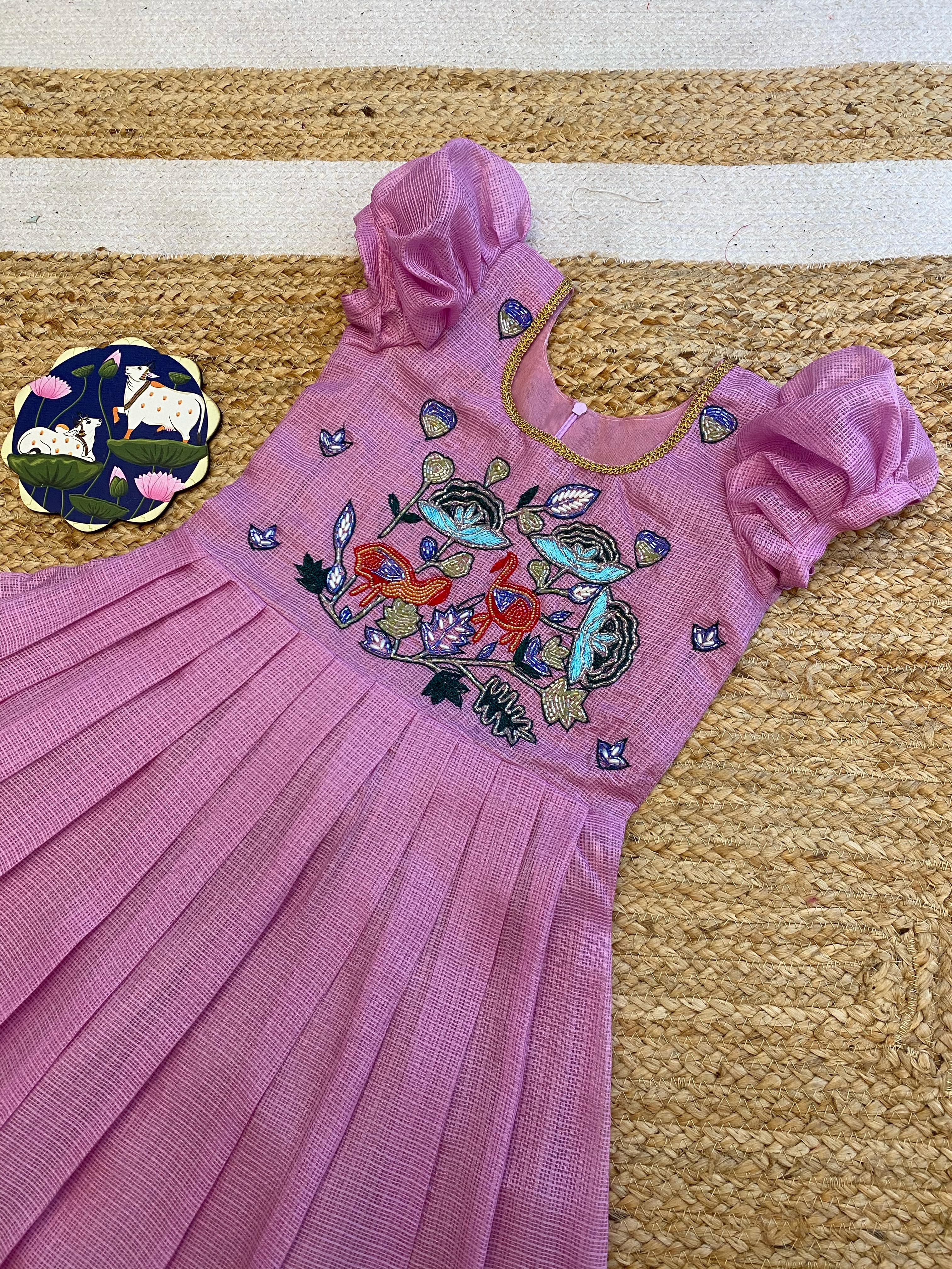 Kota Checks Kids Gown