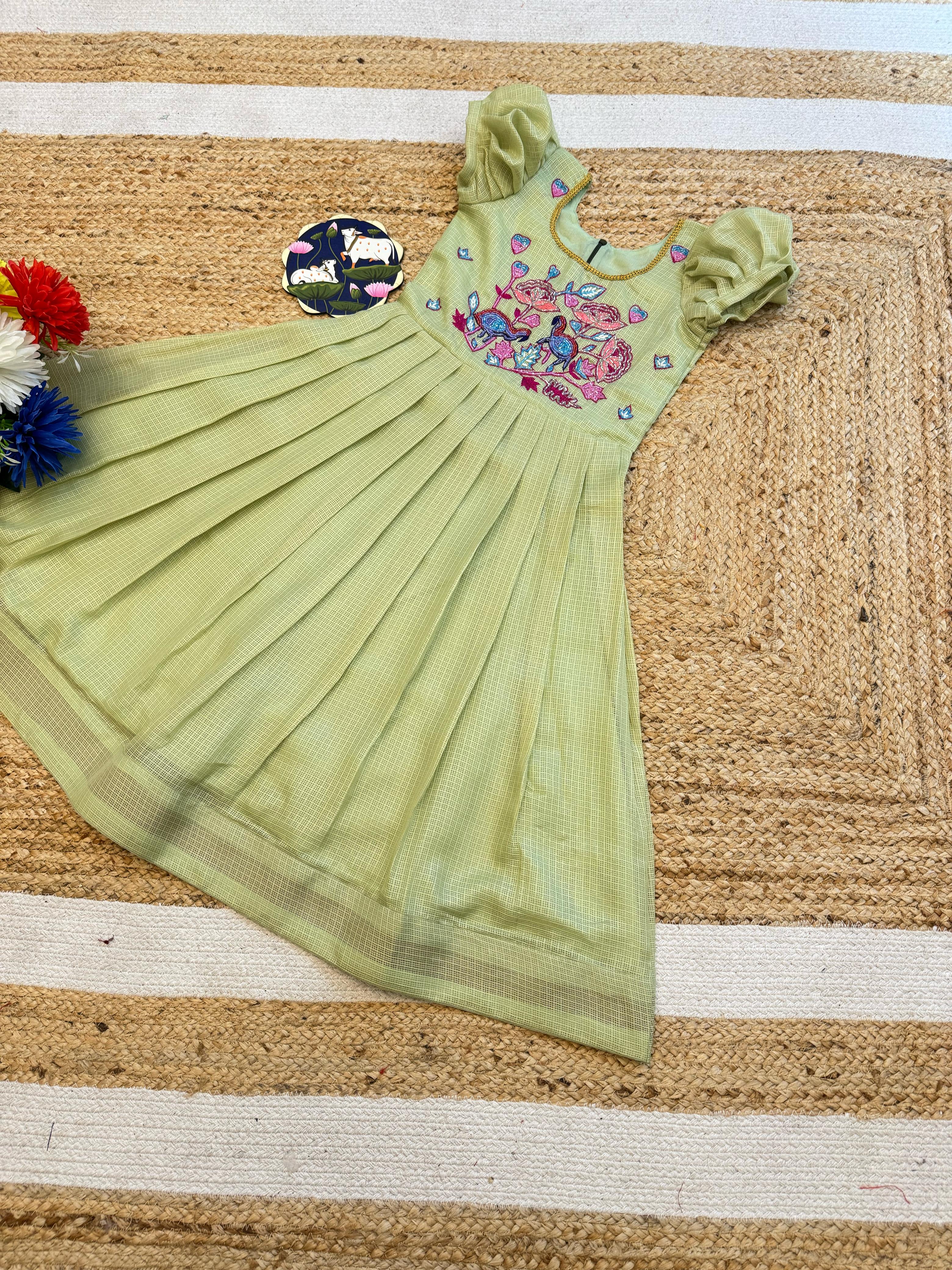 Kota Checks Kids Gown