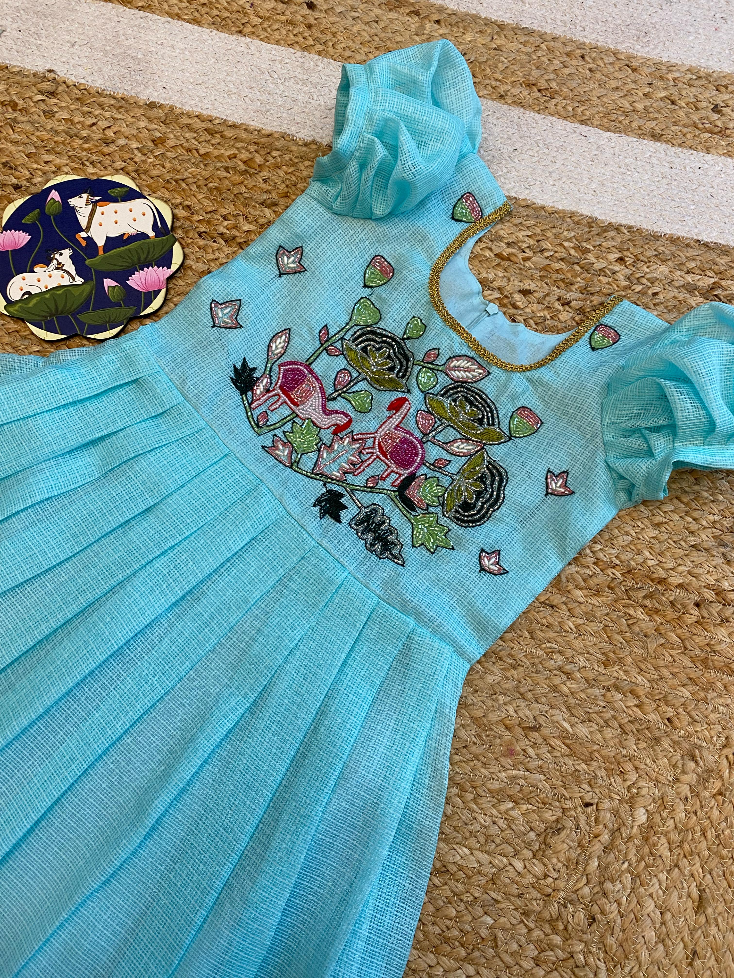 Kota Checks Kids Gown