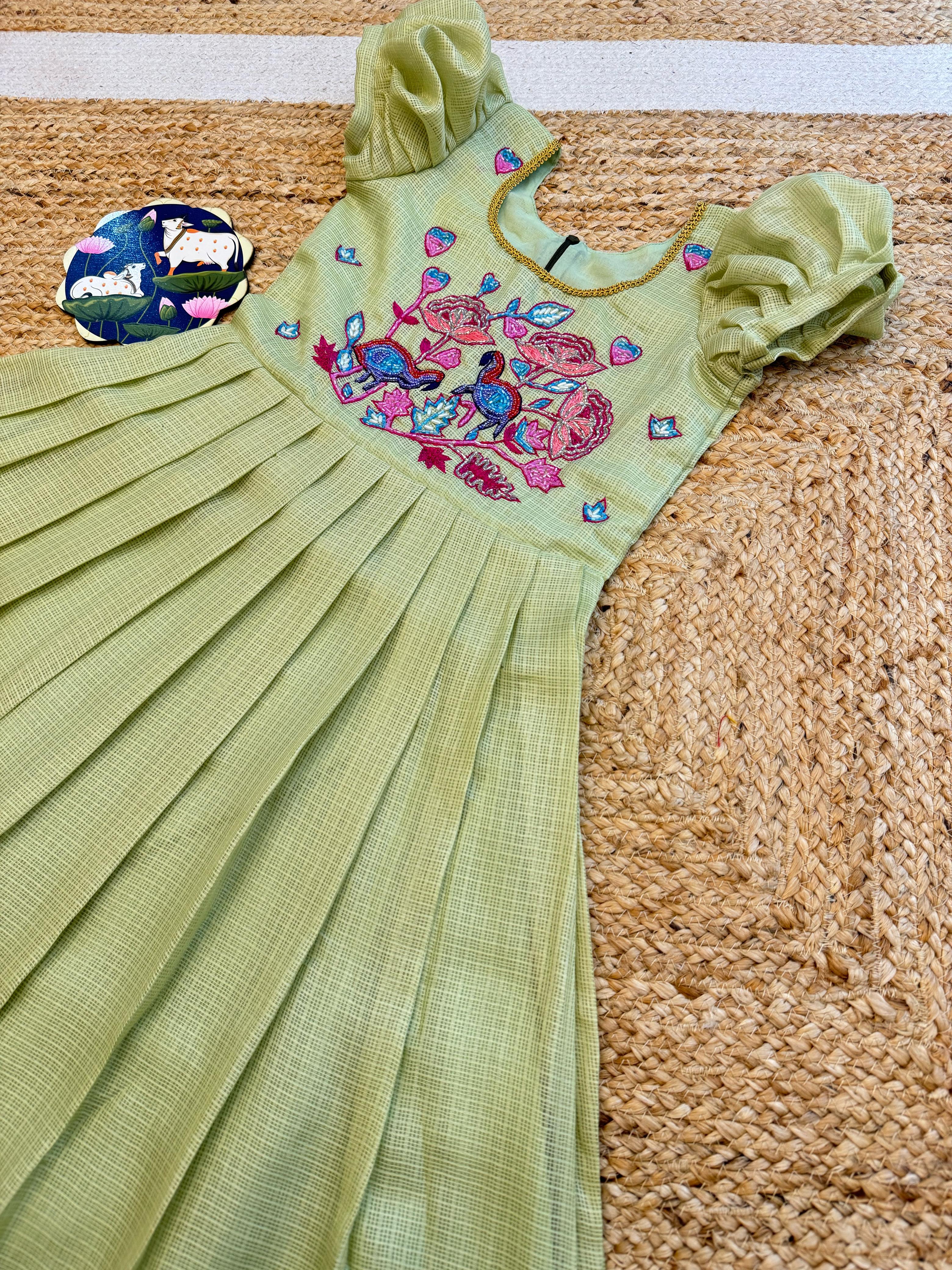 Kota Checks Kids Gown