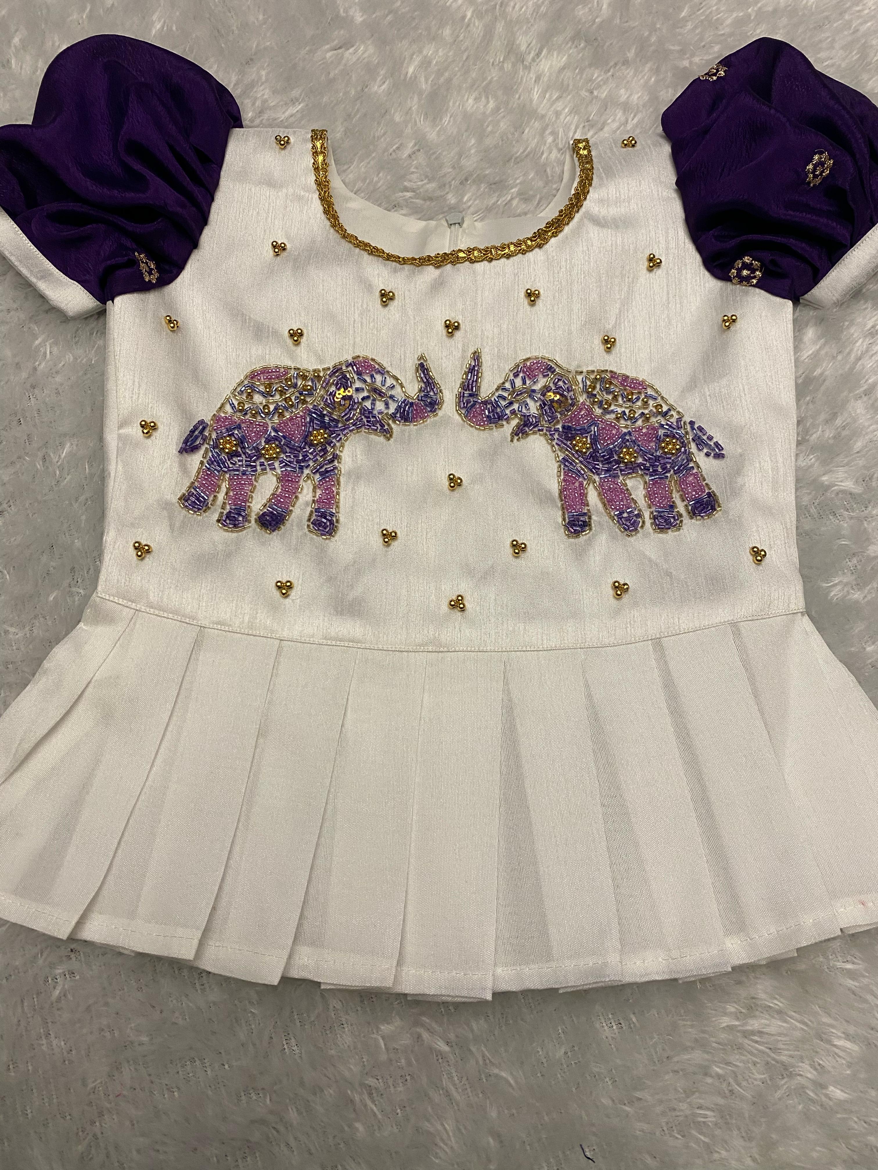 Soft Chinnon Silk Kids Lehenga