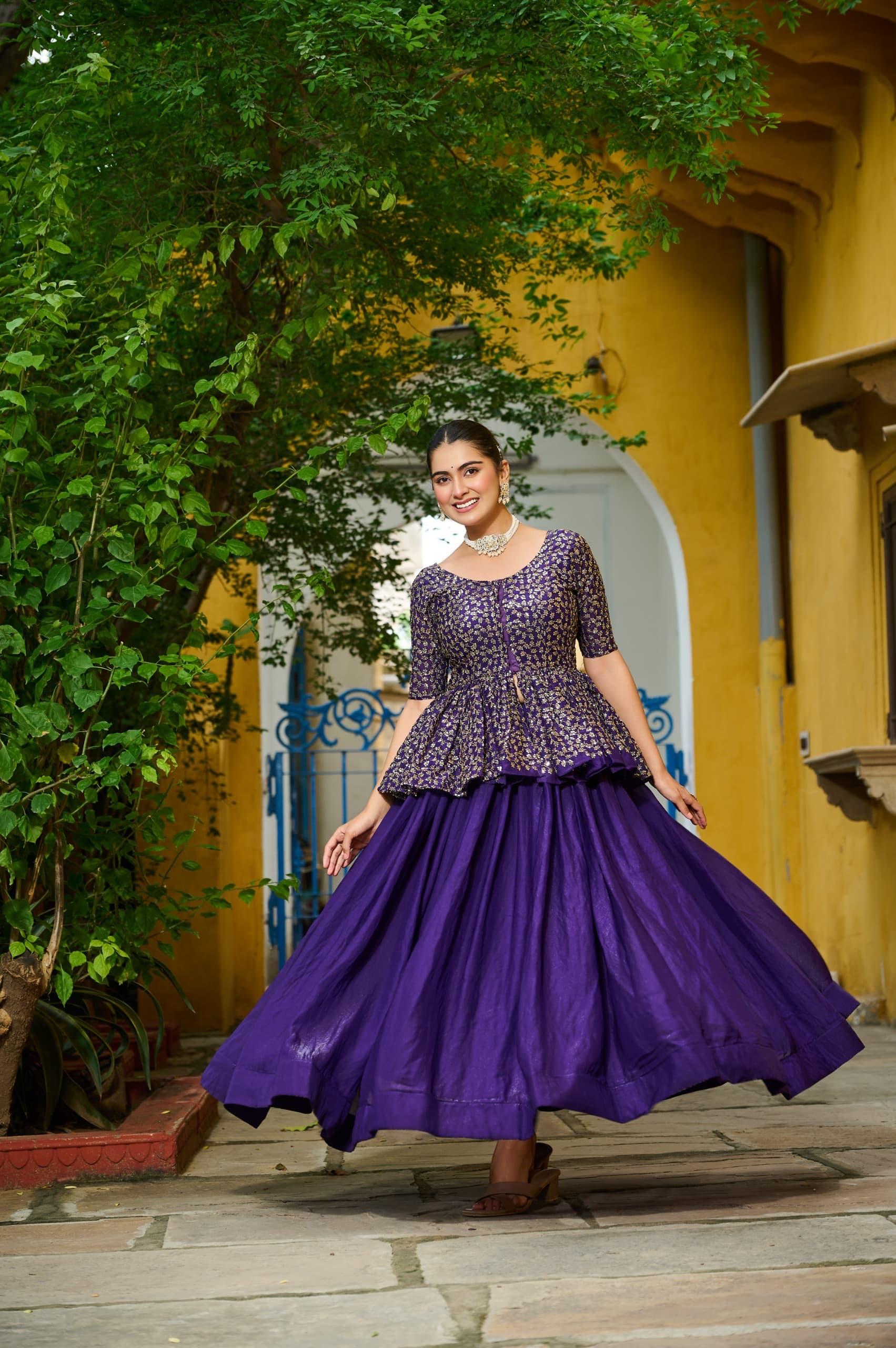 Designer Sequins Embroiderd Readymade Lehenga choli