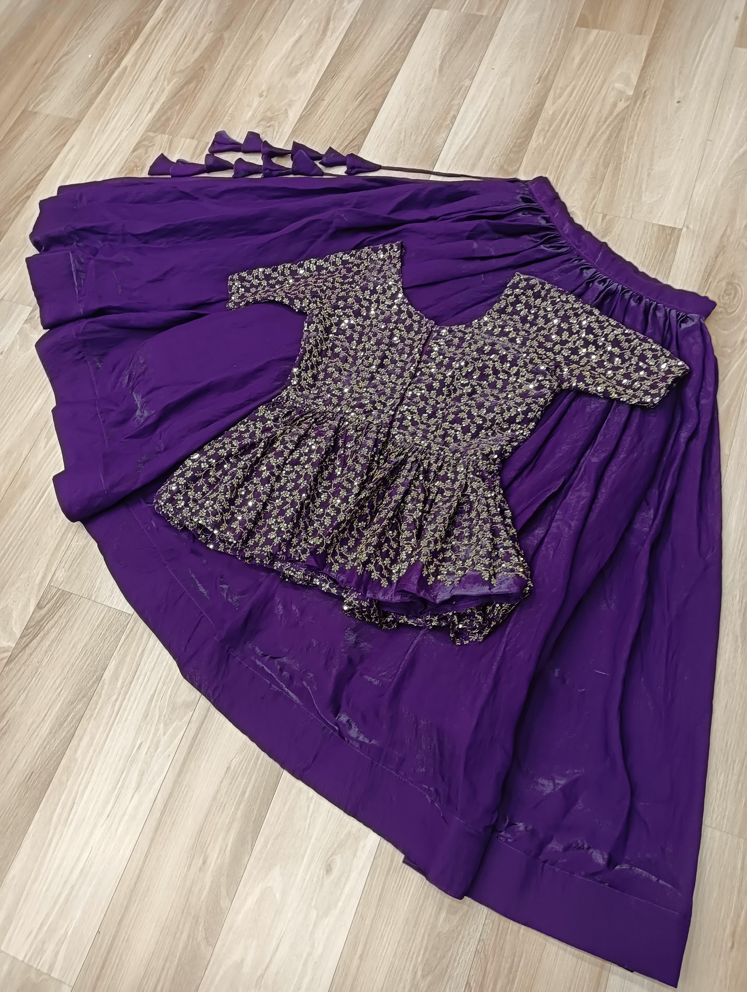 Designer Sequins Embroiderd Readymade Lehenga choli
