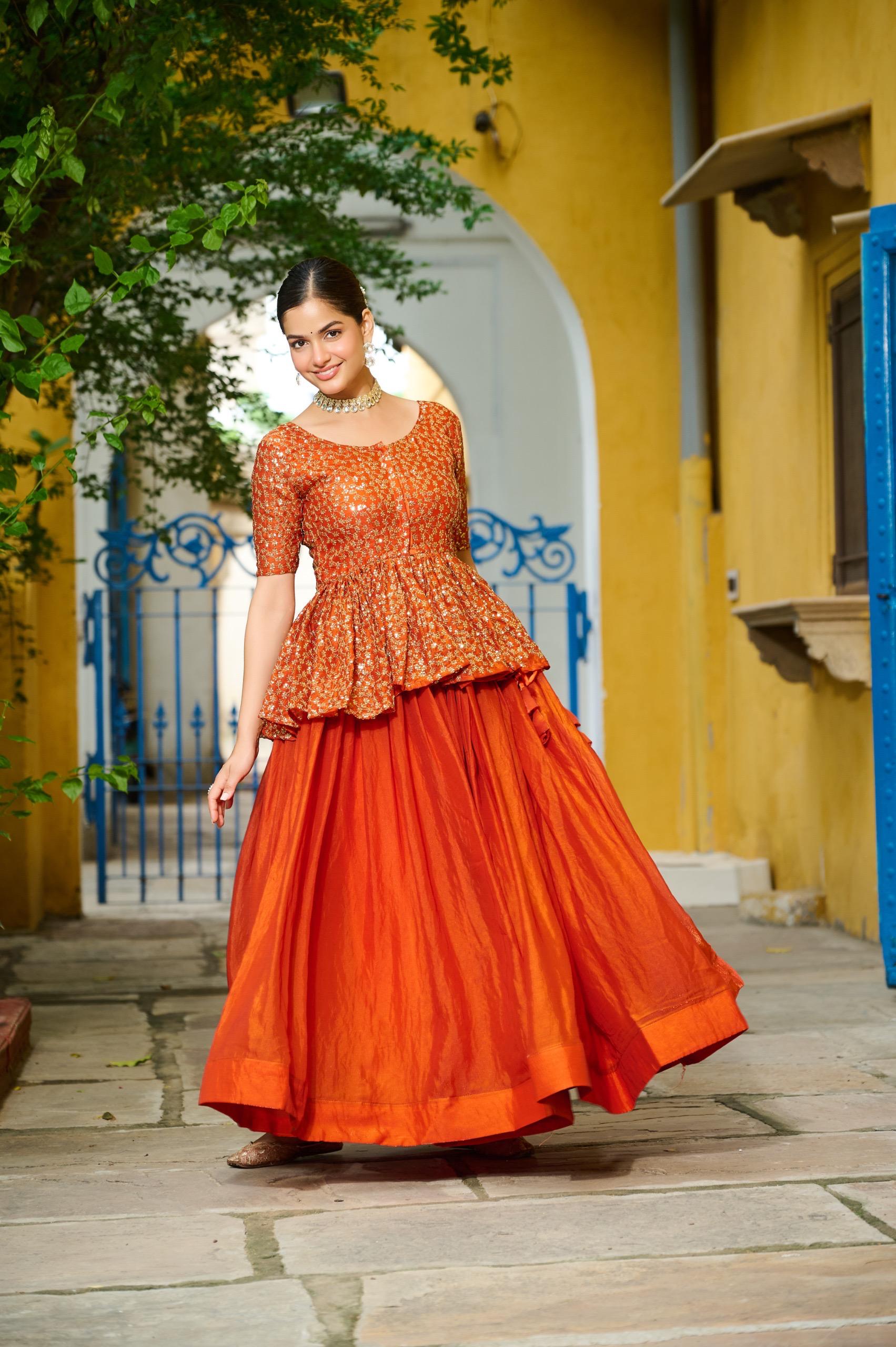 Designer Sequins Embroiderd Readymade Lehenga choli