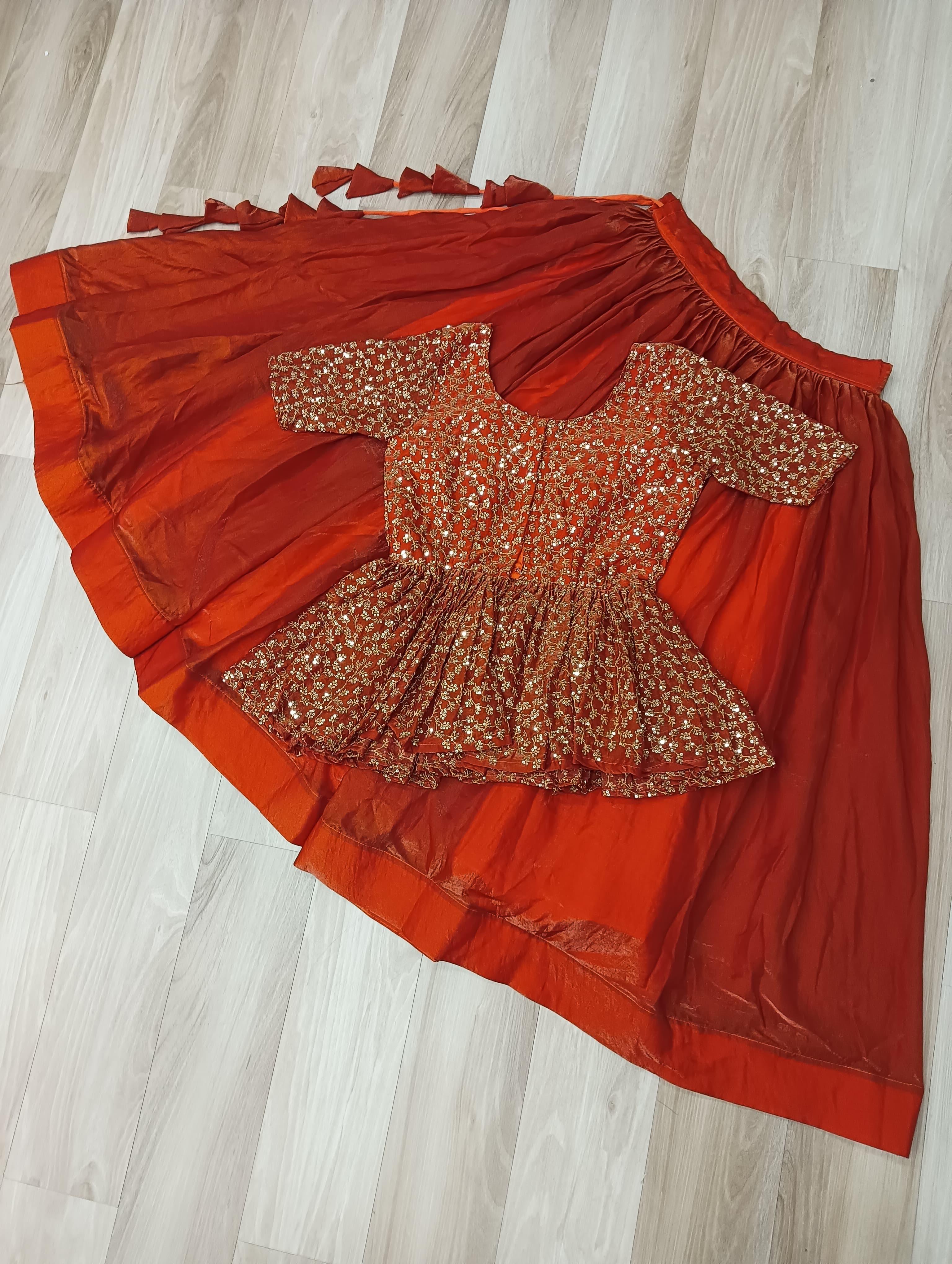 Designer Sequins Embroiderd Readymade Lehenga choli