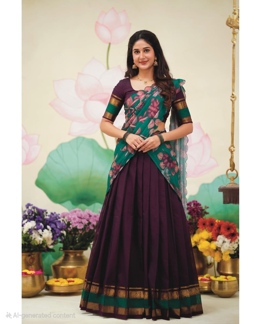 Pure Cotton Silk Half Saree