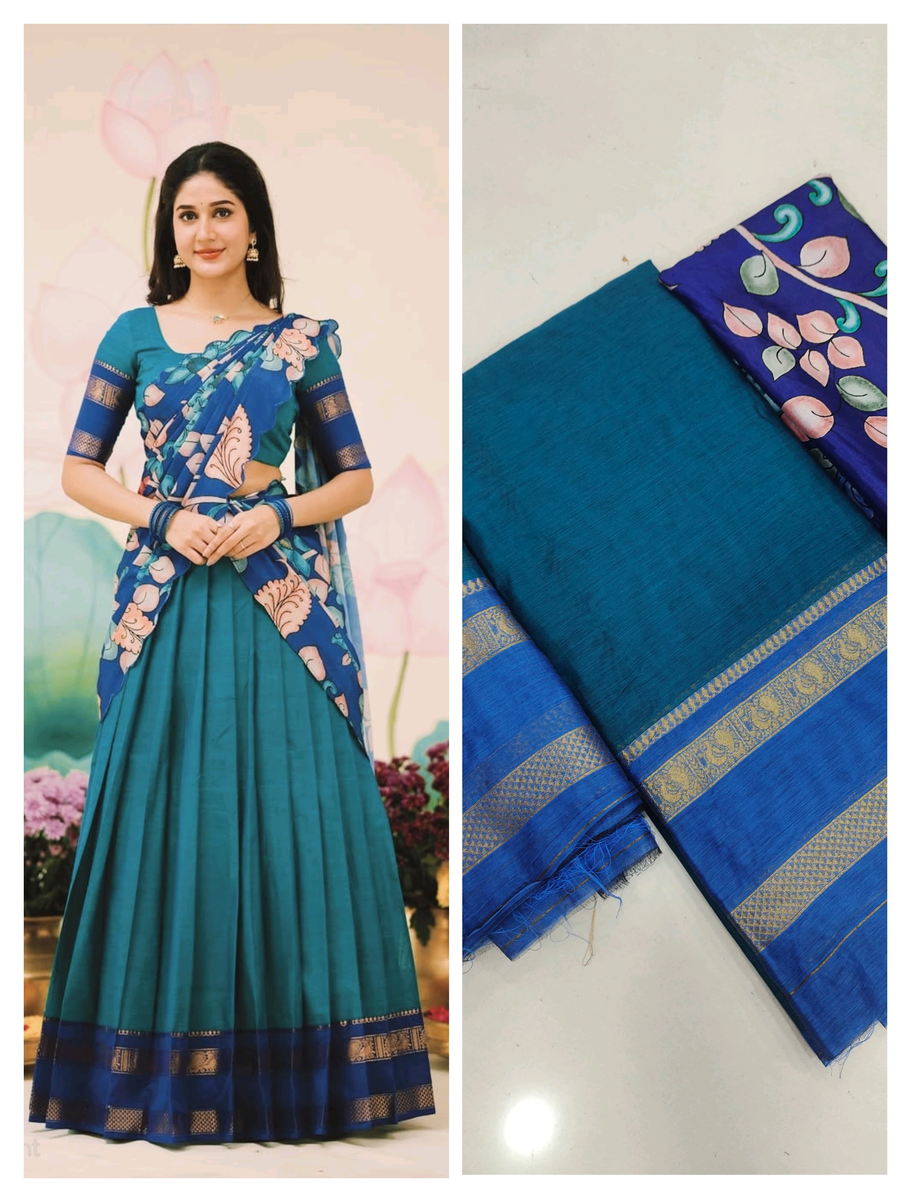 Pure Cotton Silk Half Saree