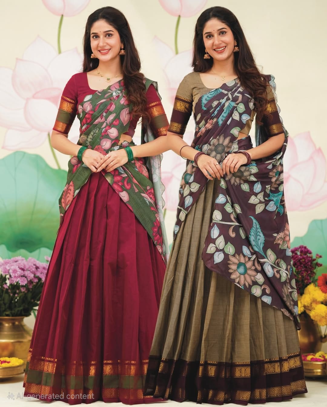 Pure Cotton Silk Half Saree