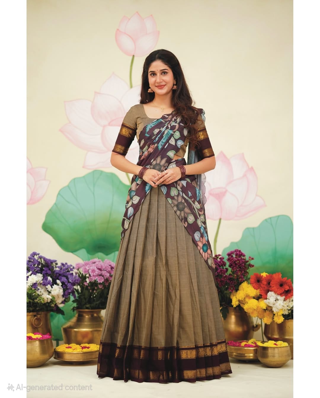 Pure Cotton Silk Half Saree