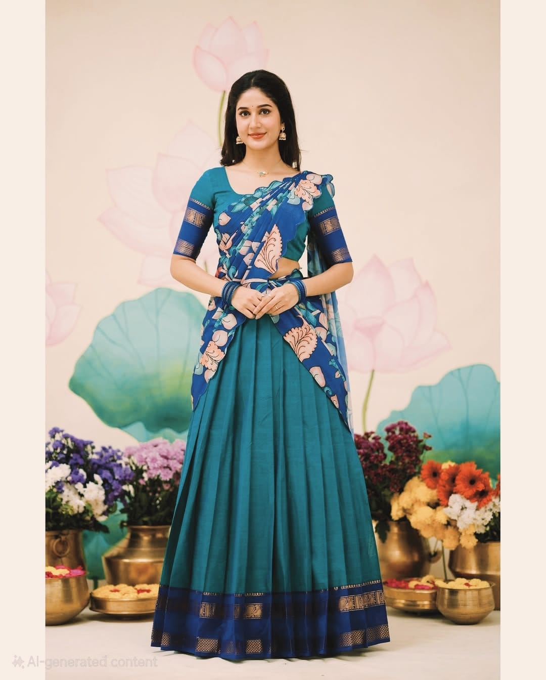 Pure Cotton Silk Half Saree