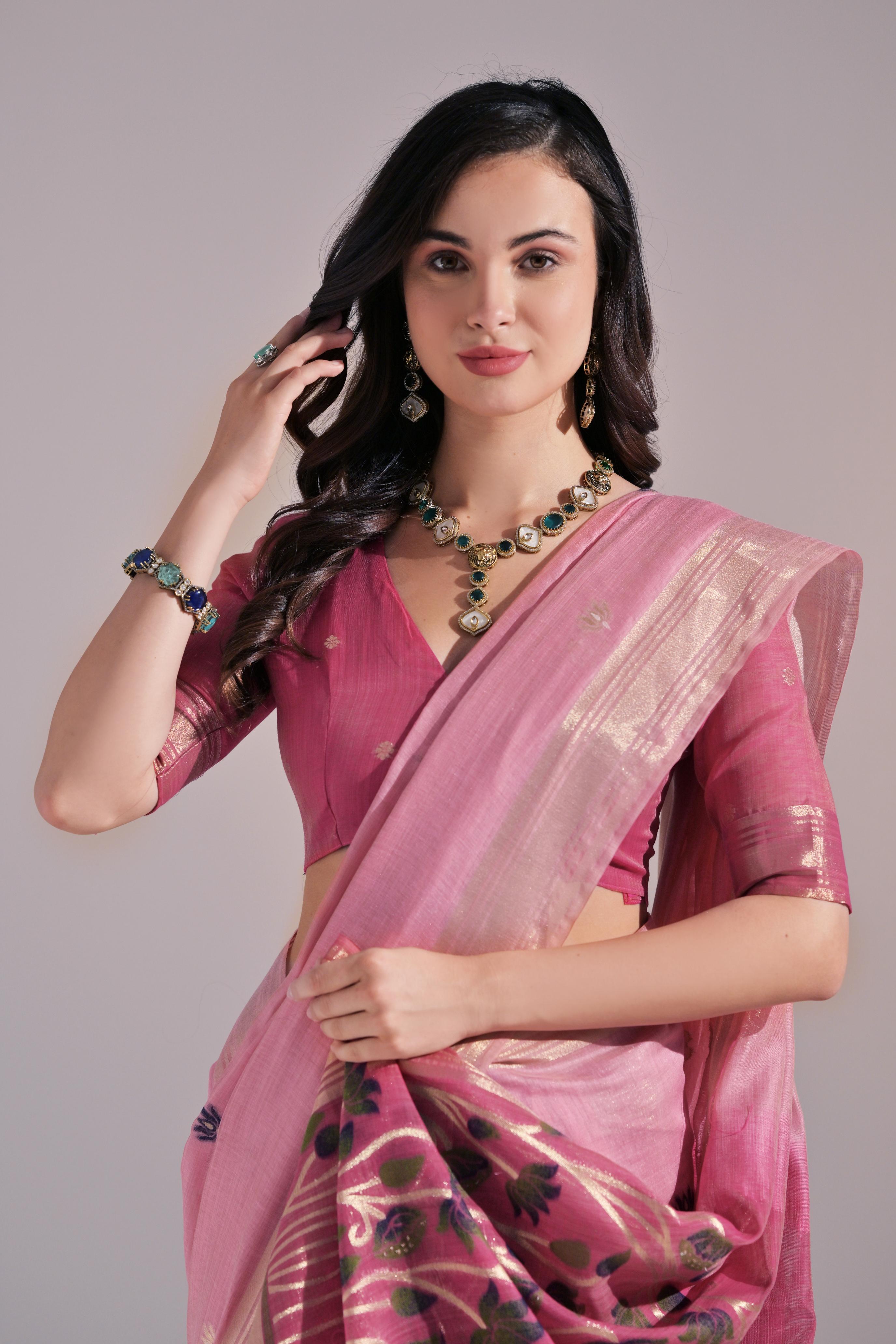 Soft Muga Cotton saree