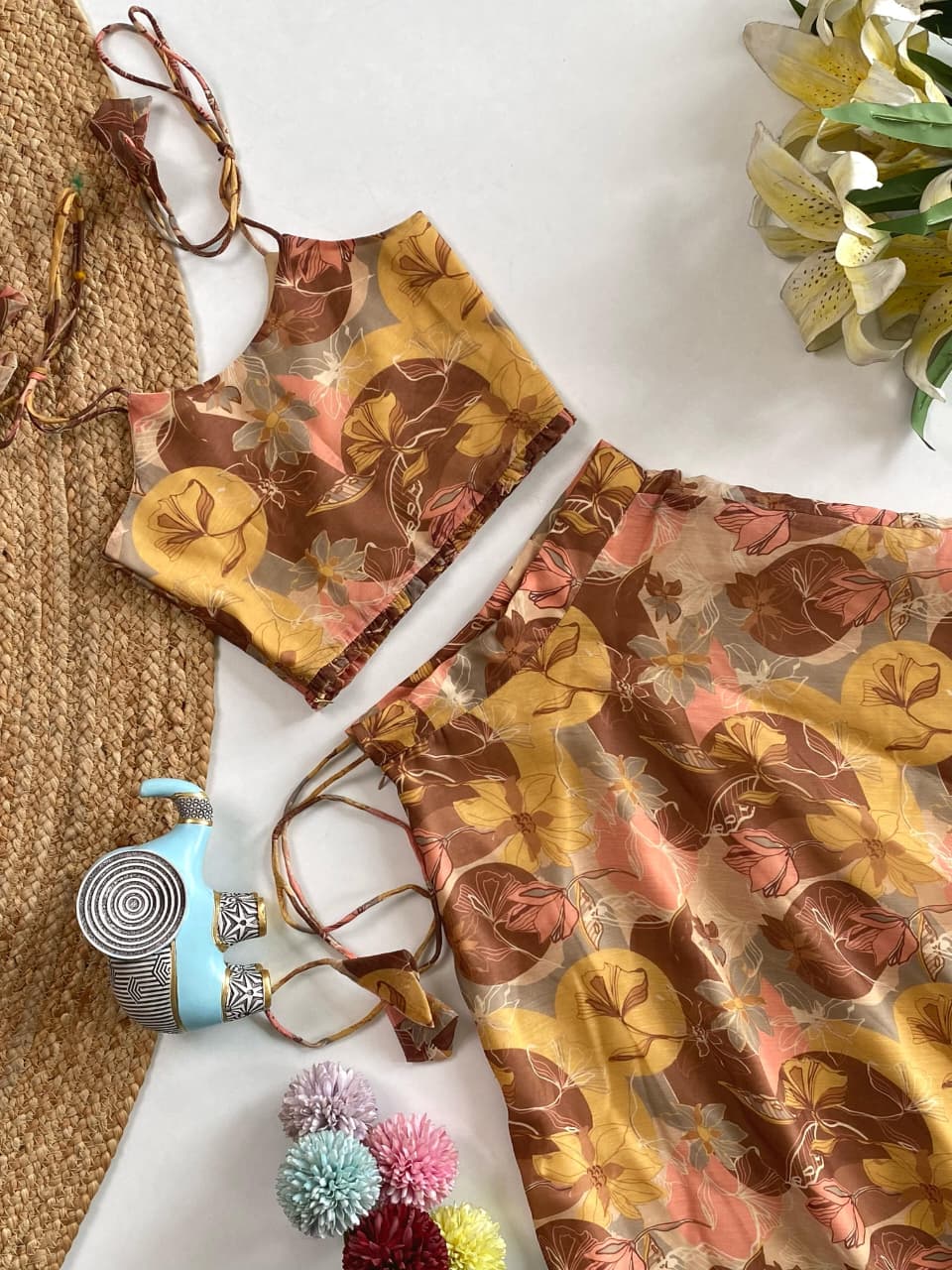 Soft Chanderi Printed Skirt