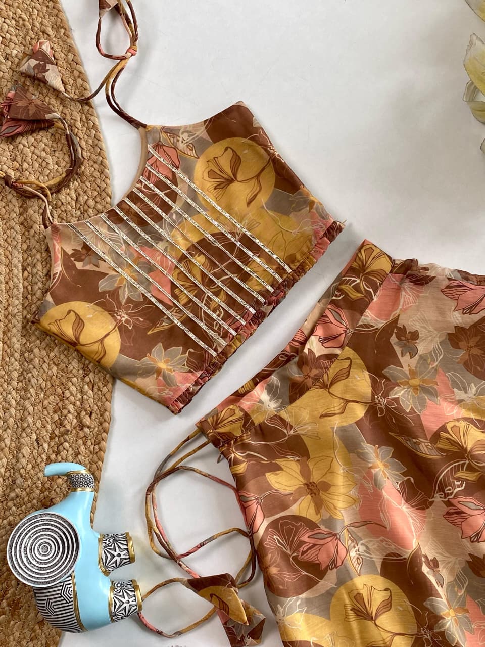 Soft Chanderi Printed Skirt