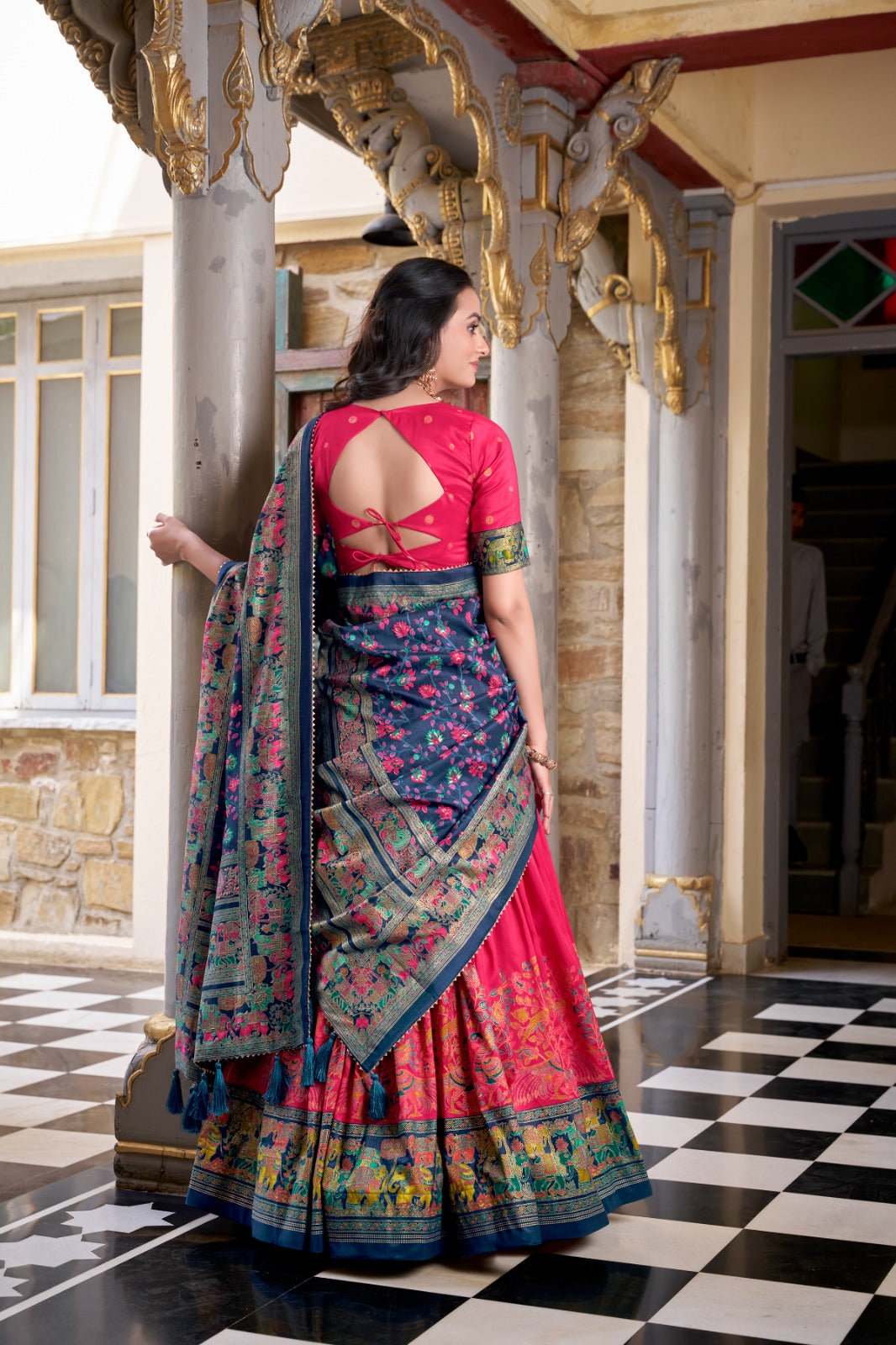 Party Wear Tasar Silk Lehenga Choli