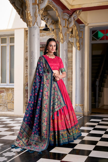 Party Wear Tasar Silk Lehenga Choli