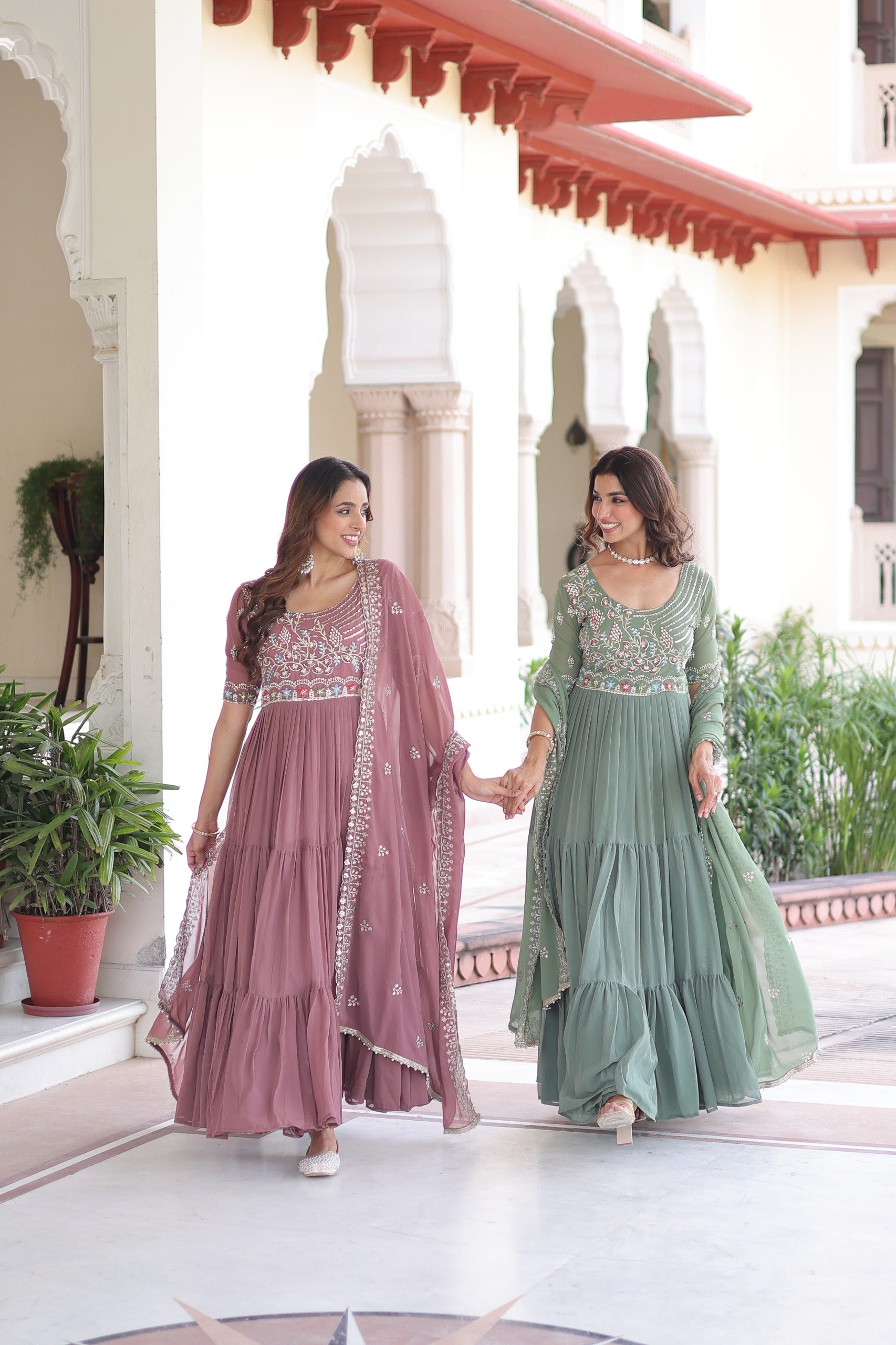 Designer Faux Blooming Gown