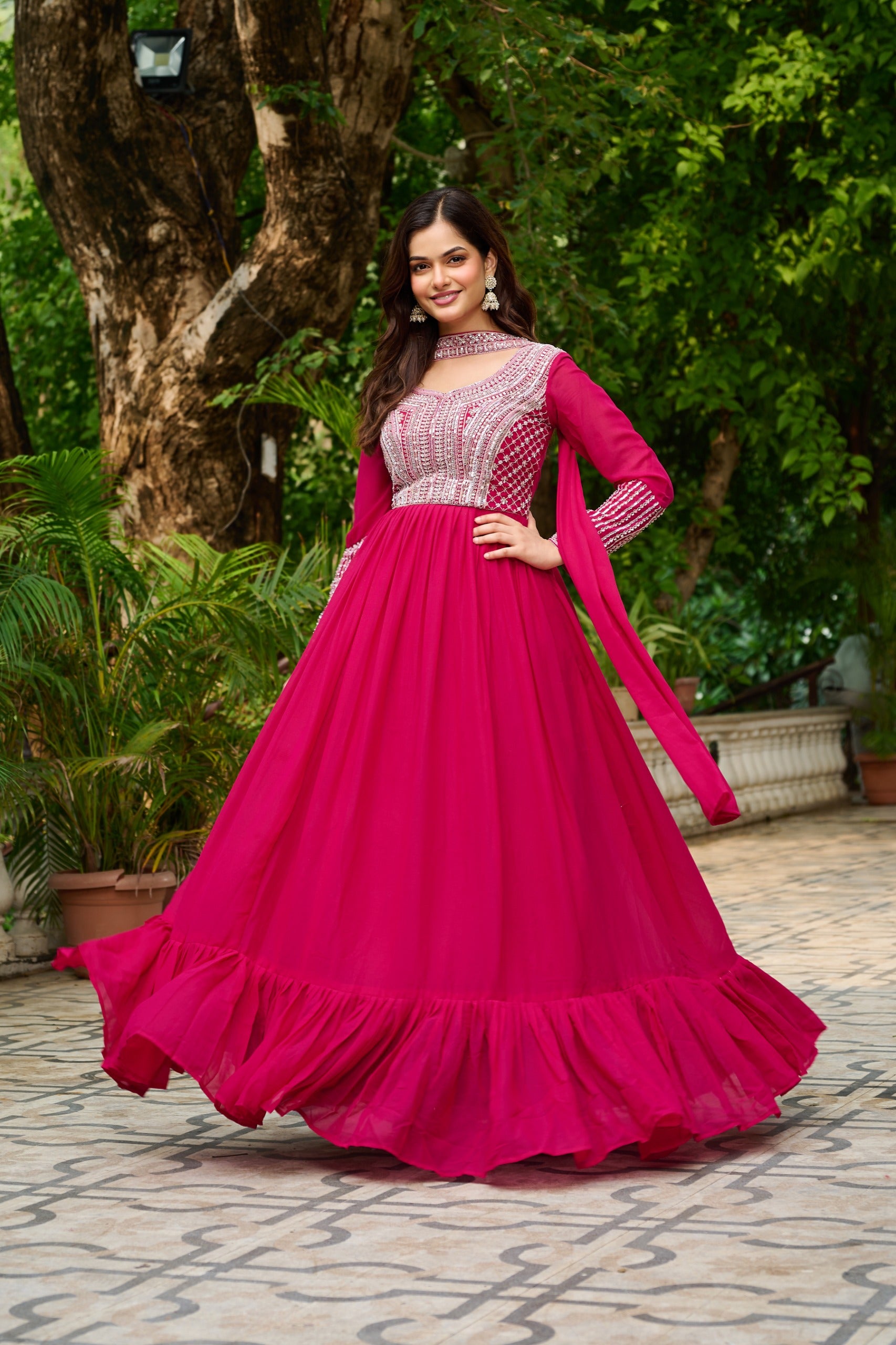 Designer Georgette Gown