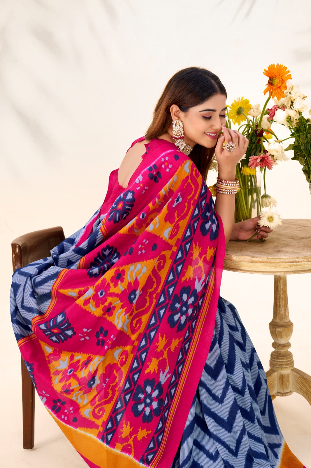 Tasar Silk Printed Saree