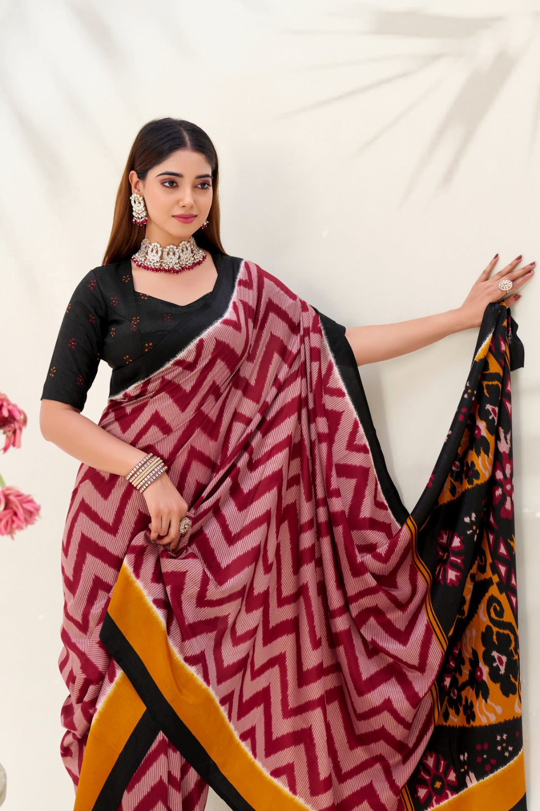 Tasar Silk Printed Saree
