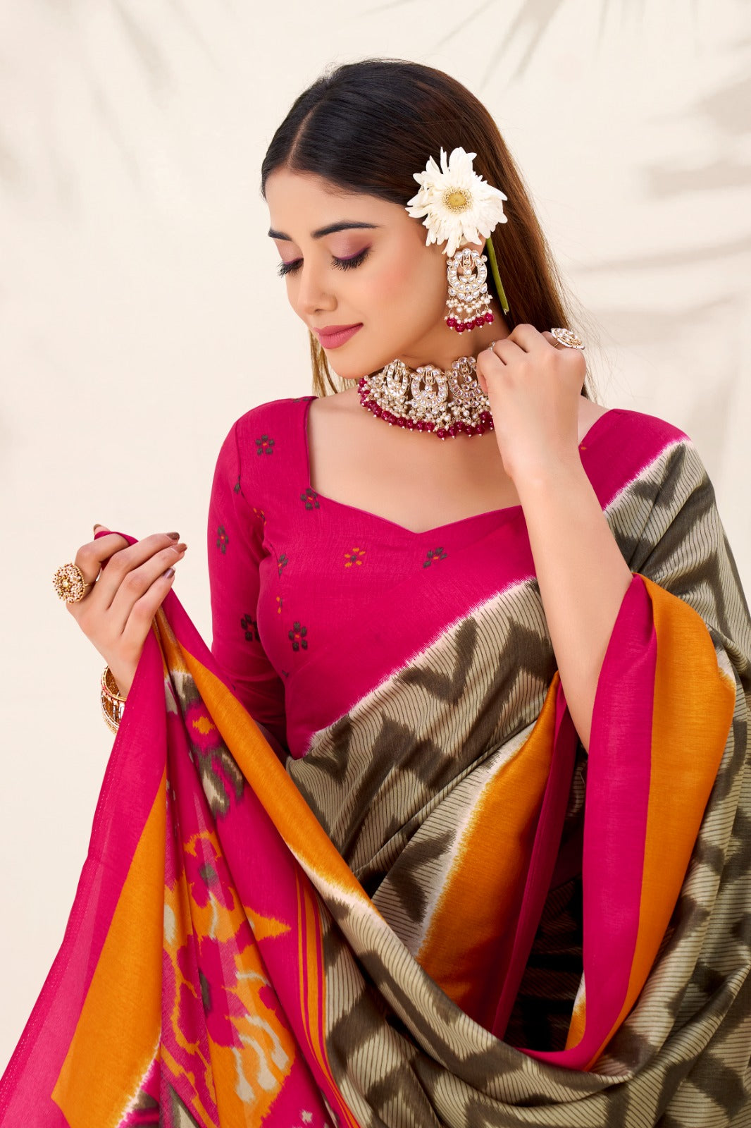 Tasar Silk Printed Saree