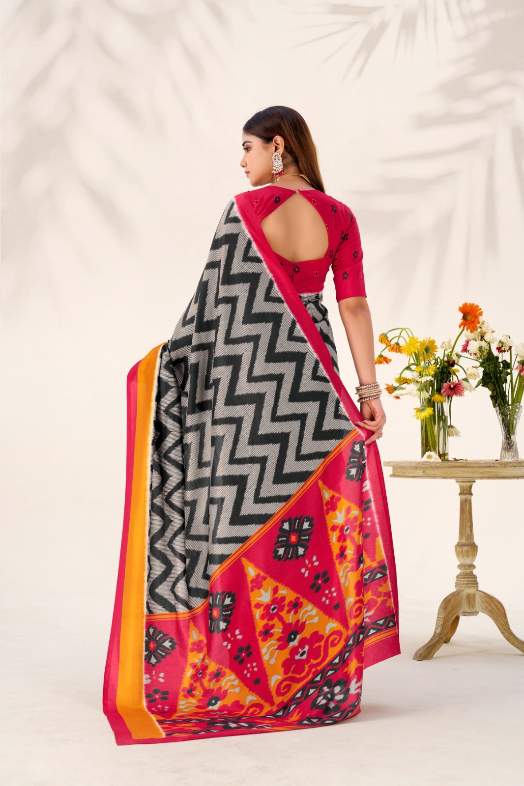 Tasar Silk Printed Saree