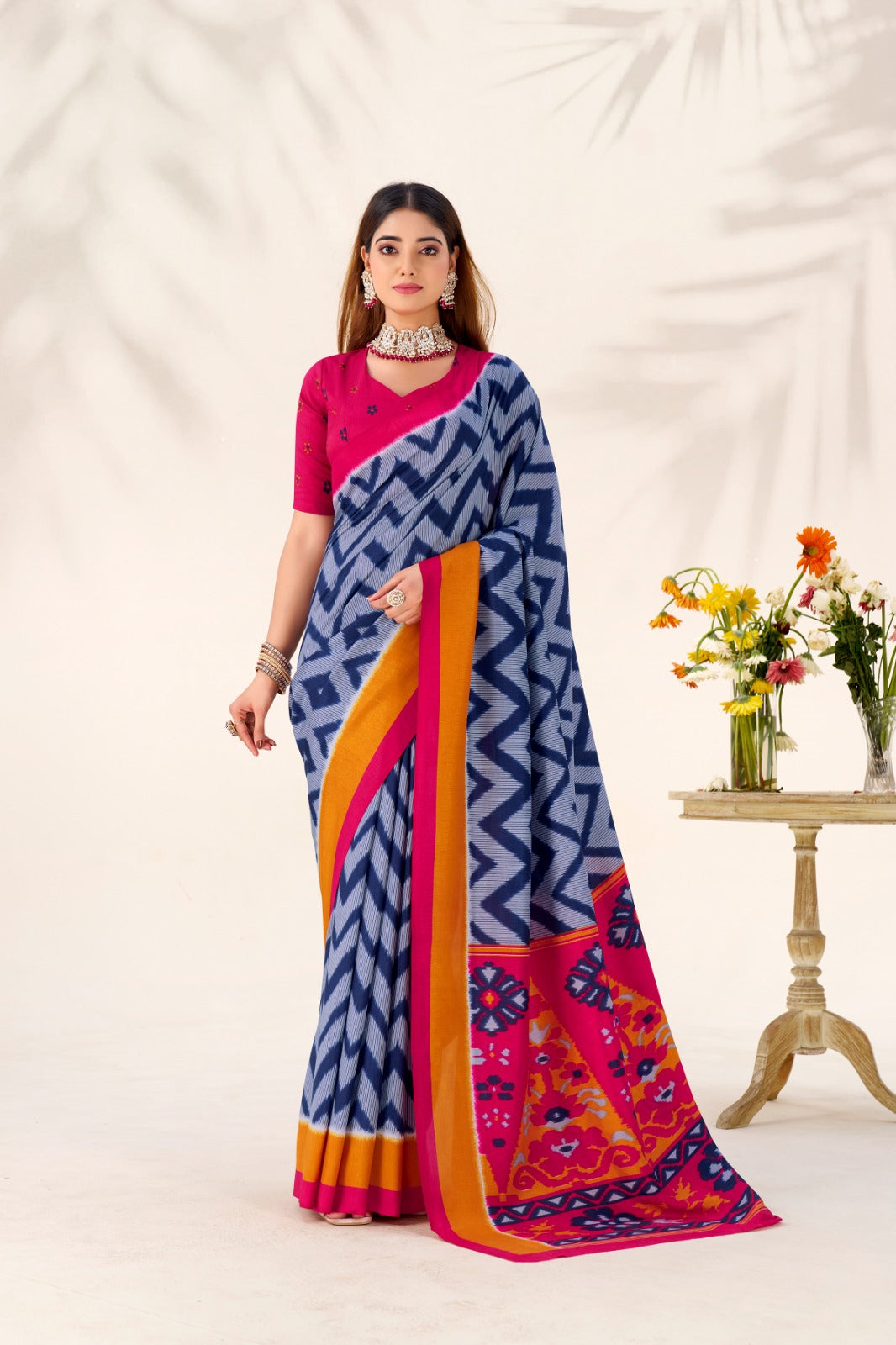 Tasar Silk Printed Saree
