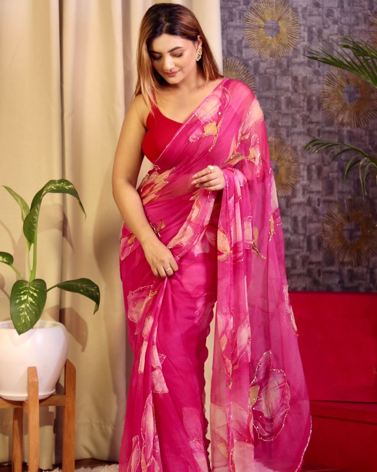 Heavy Hand Work Saree