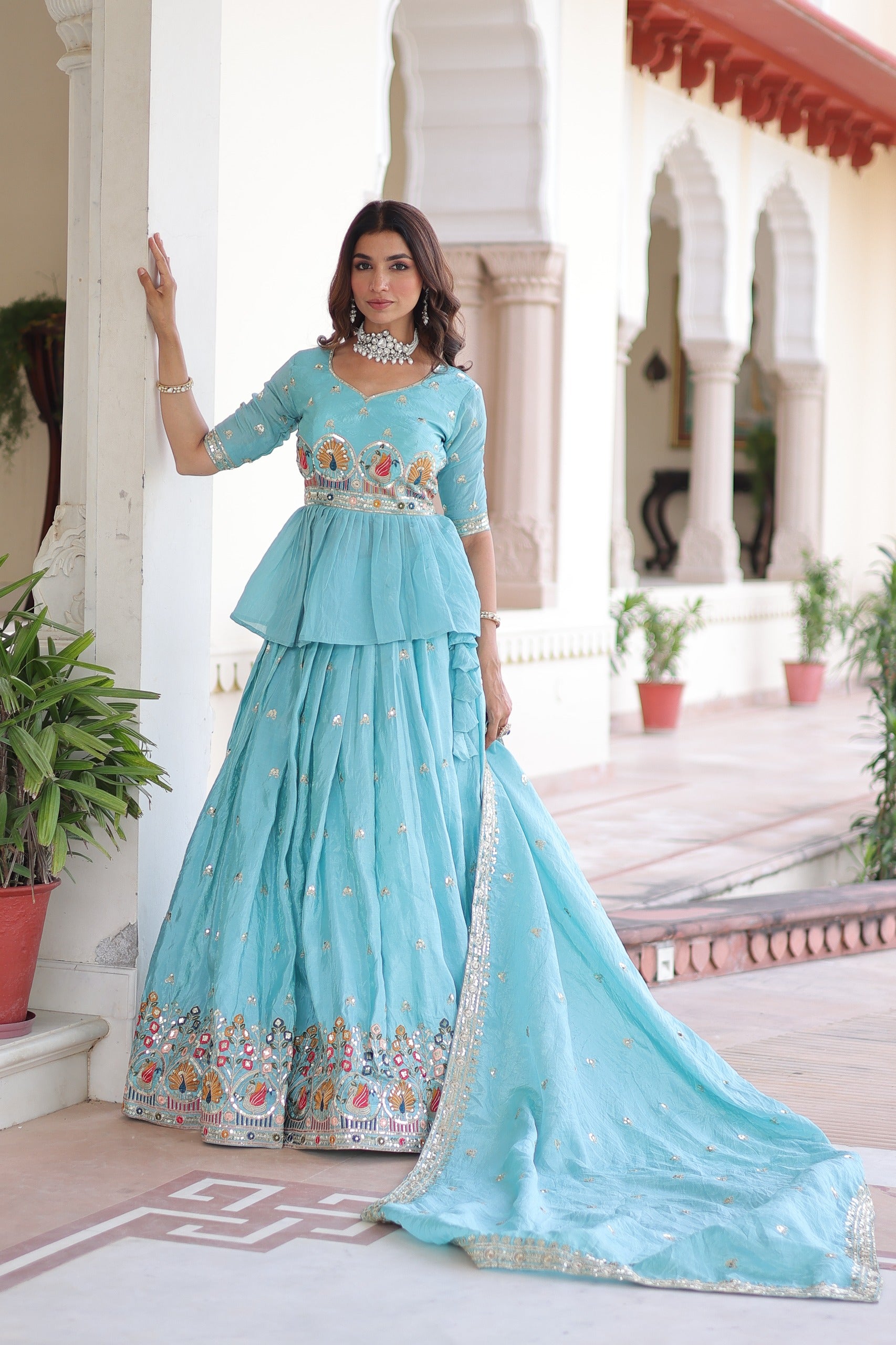 Designer Sequins Embroidery Lehenga Choli