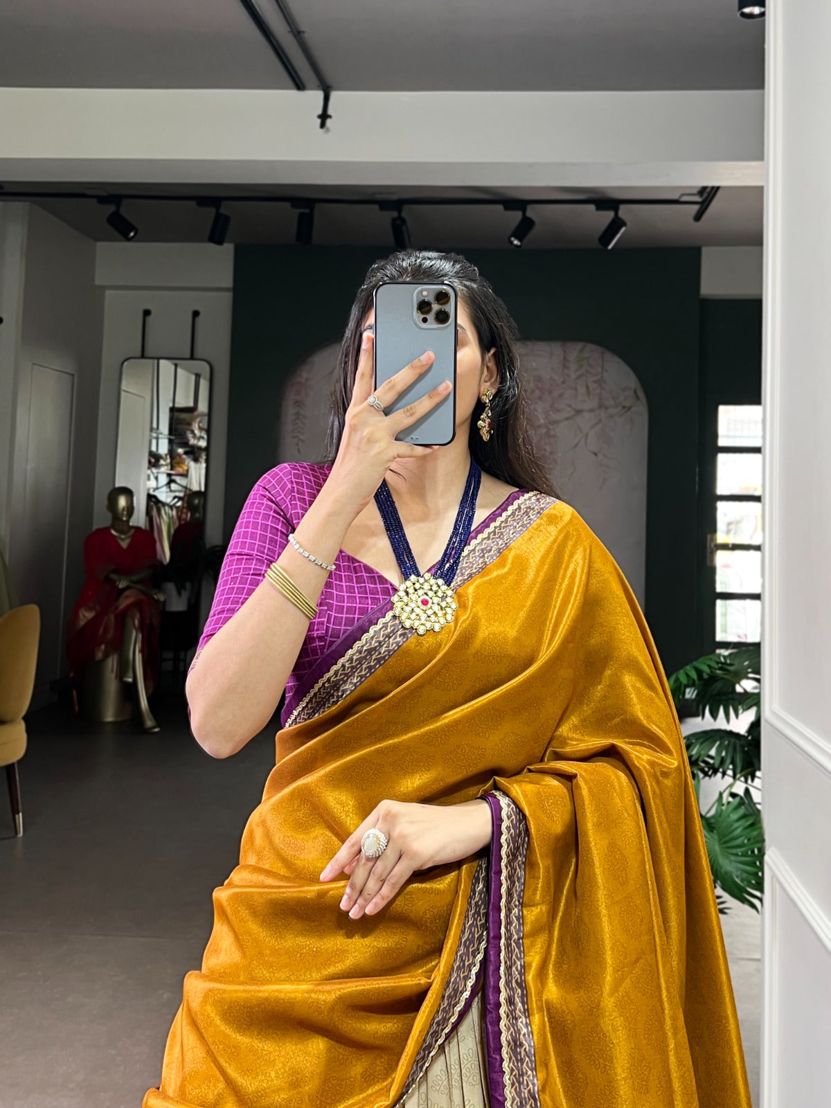 Tasar Silk Lehenga Set