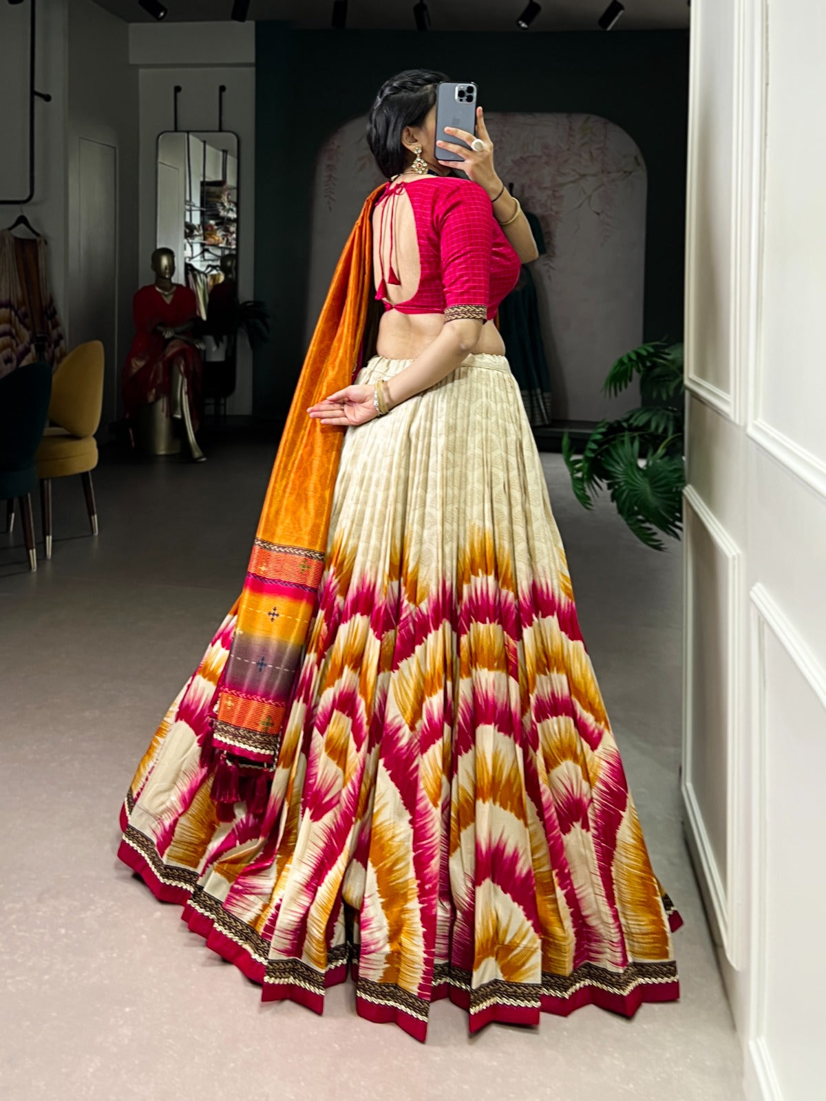 Tasar Silk Lehenga Set