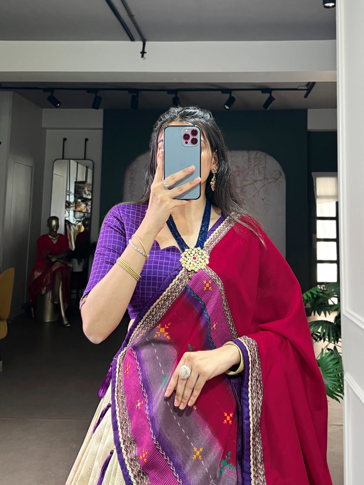 Tasar Silk Lehenga Set