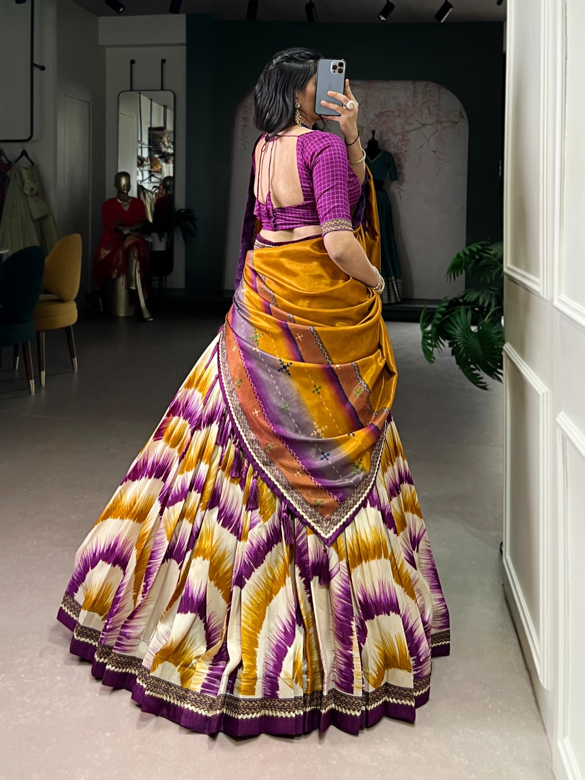 Tasar Silk Lehenga Set