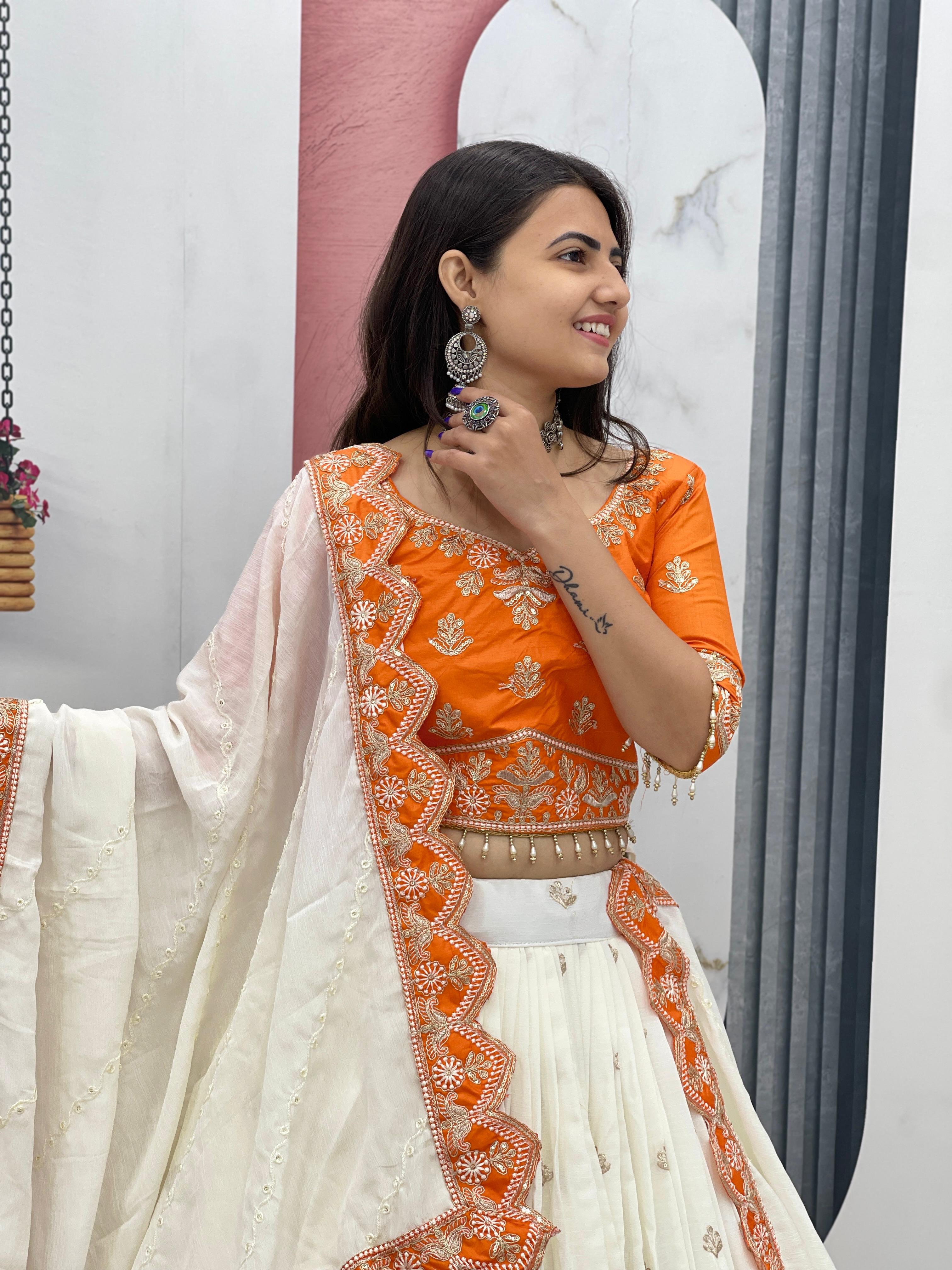 Chinon Heavy Embroidery Lehenga Choli