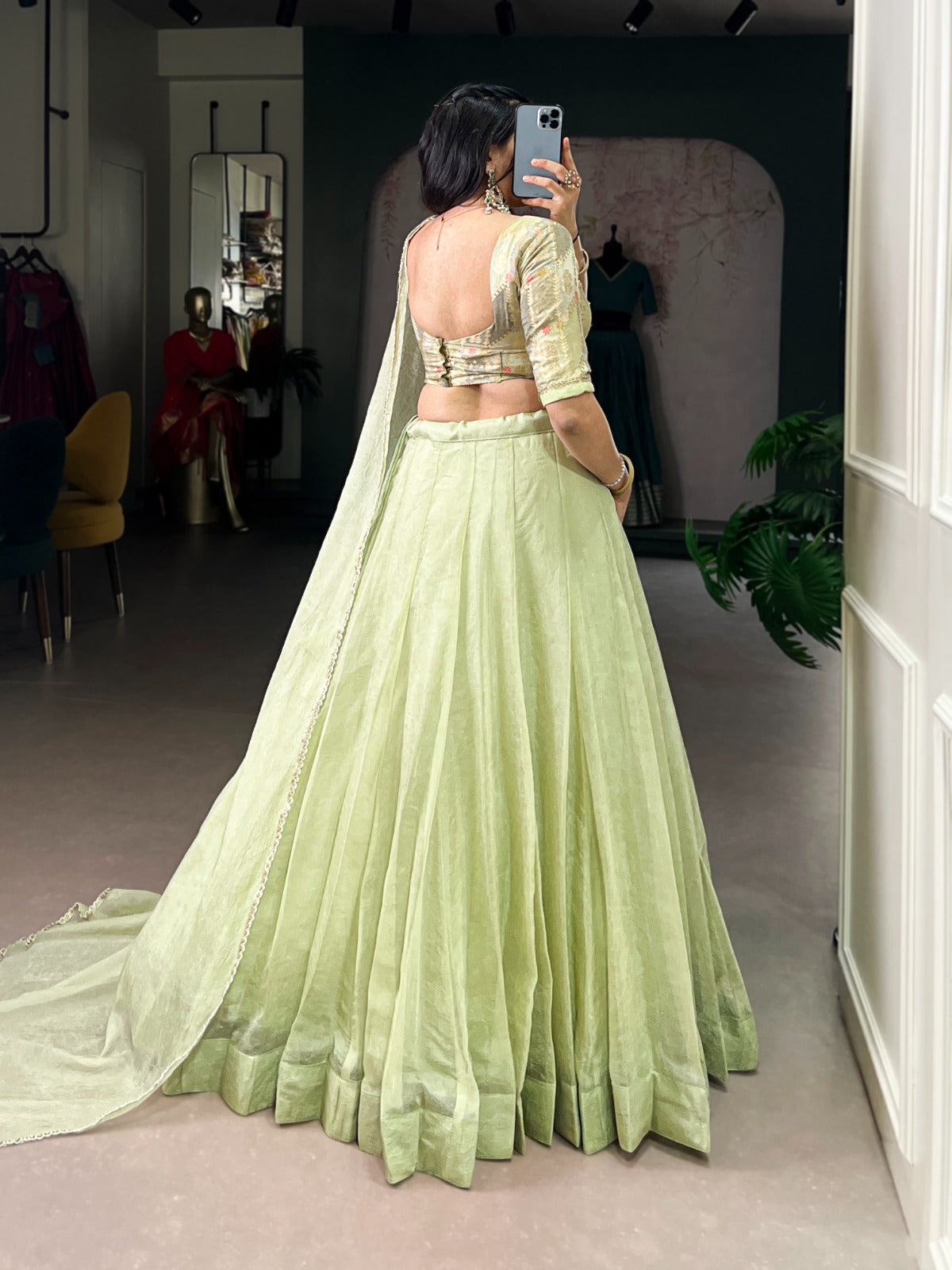Allen Crush Plain Lehenga Choli