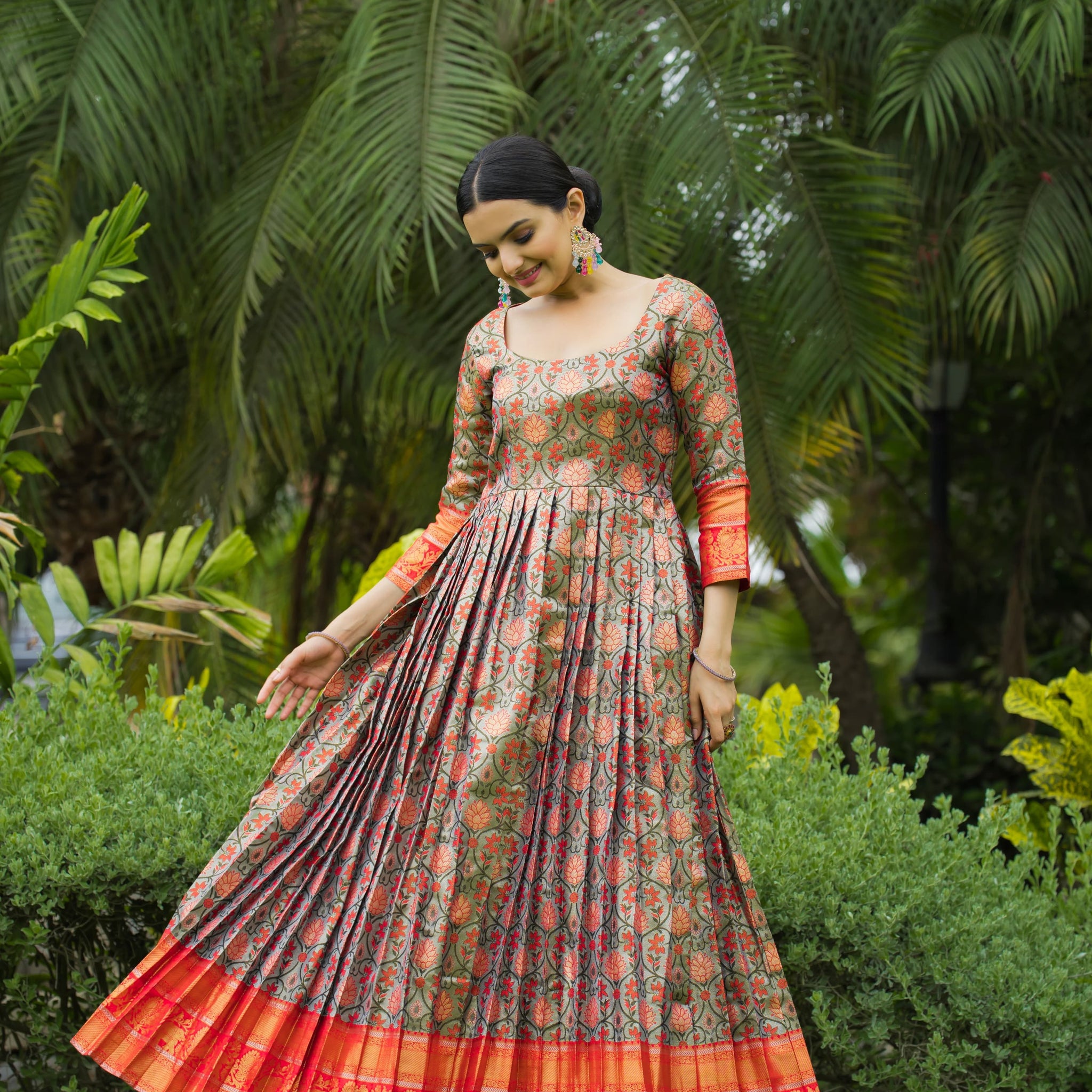 Semi Kanjivaram Silk Designer Gown