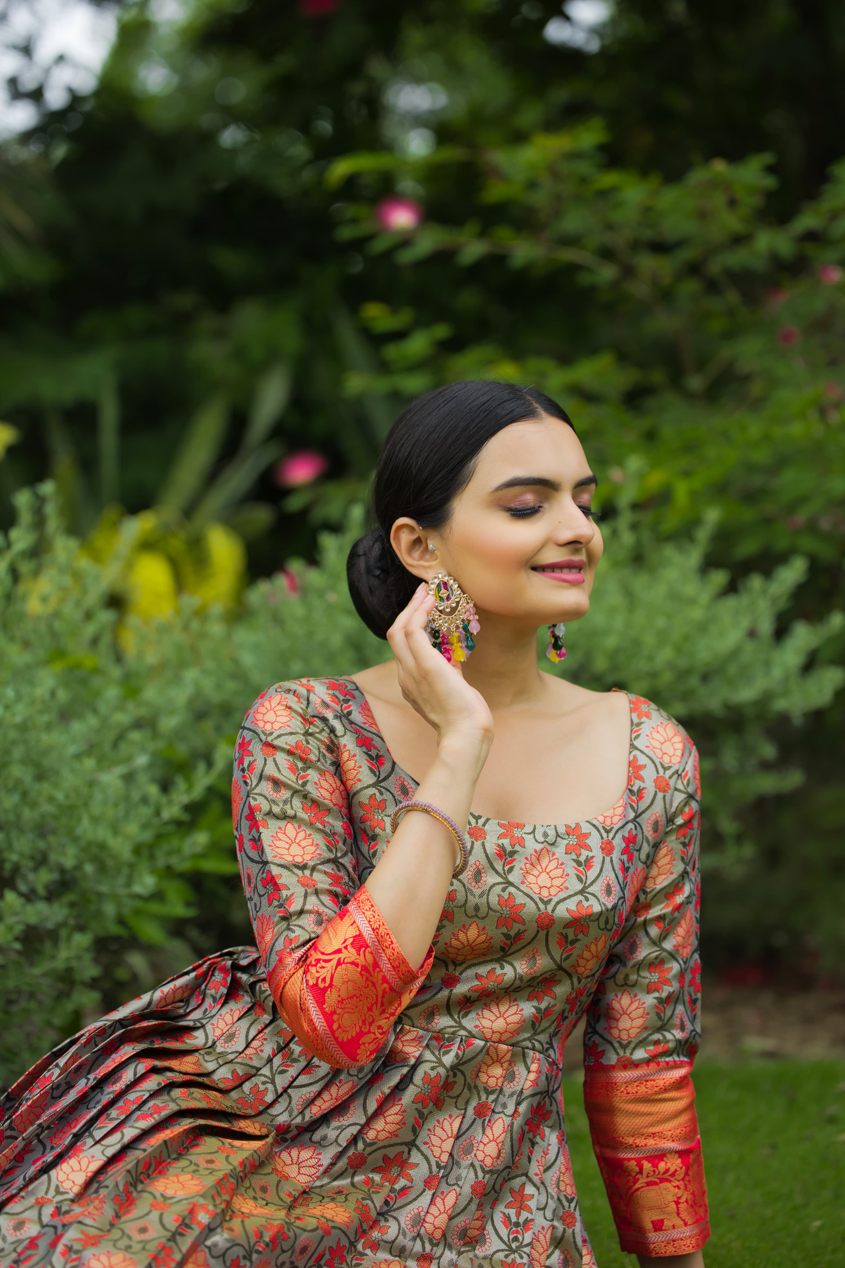 Semi Kanjivaram Silk Designer Gown