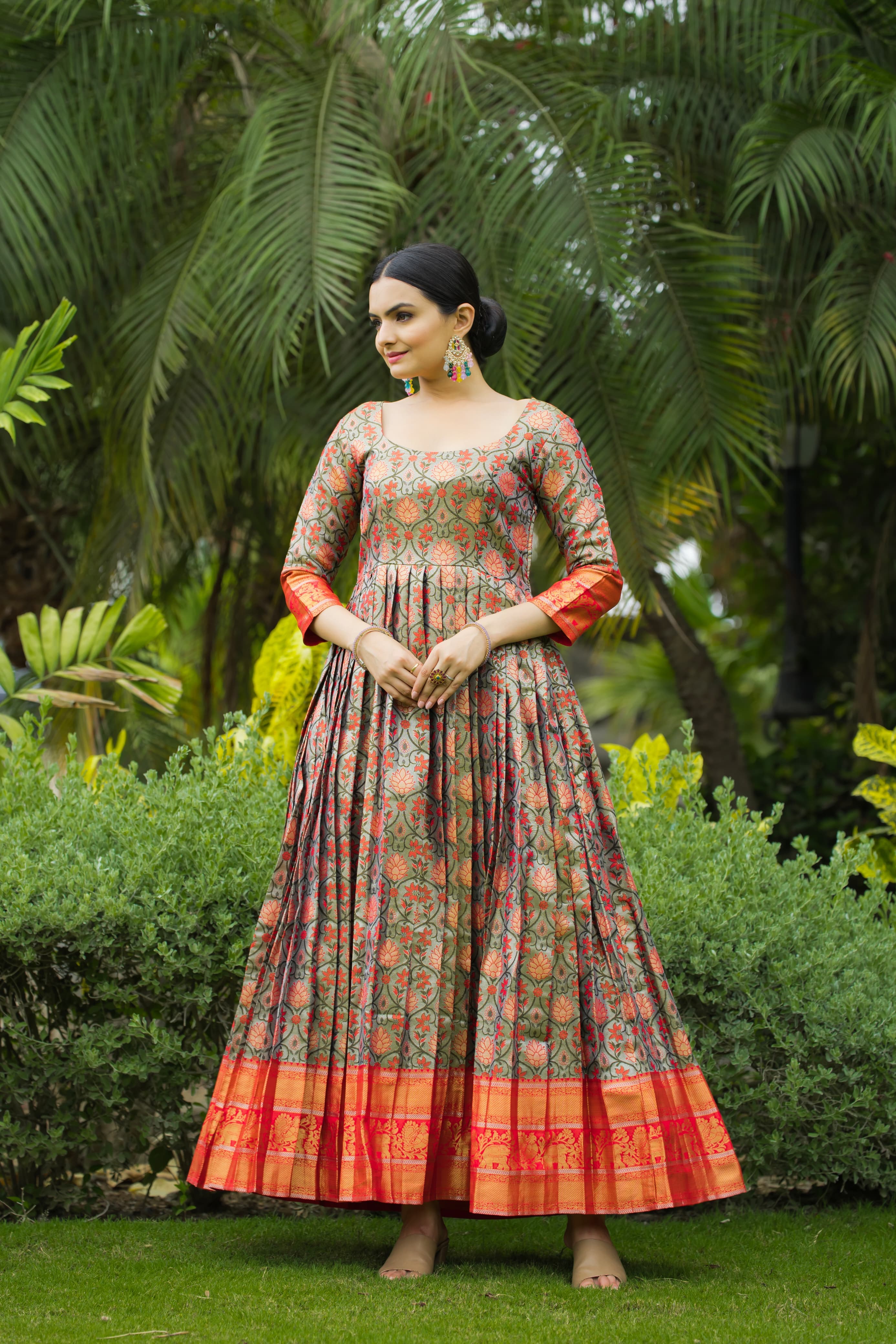Semi Kanjivaram Silk Designer Gown