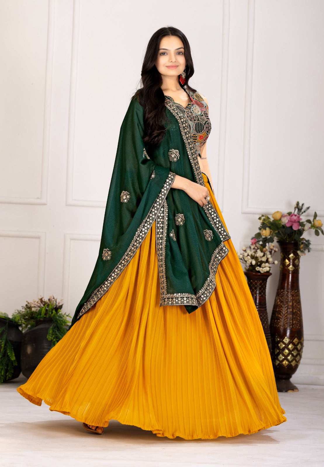 Star Fox Georgette Lehenga Set