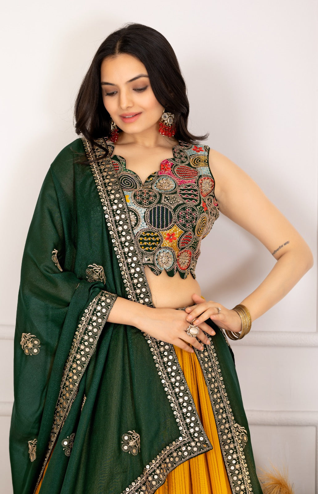 Star Fox Georgette Lehenga Set