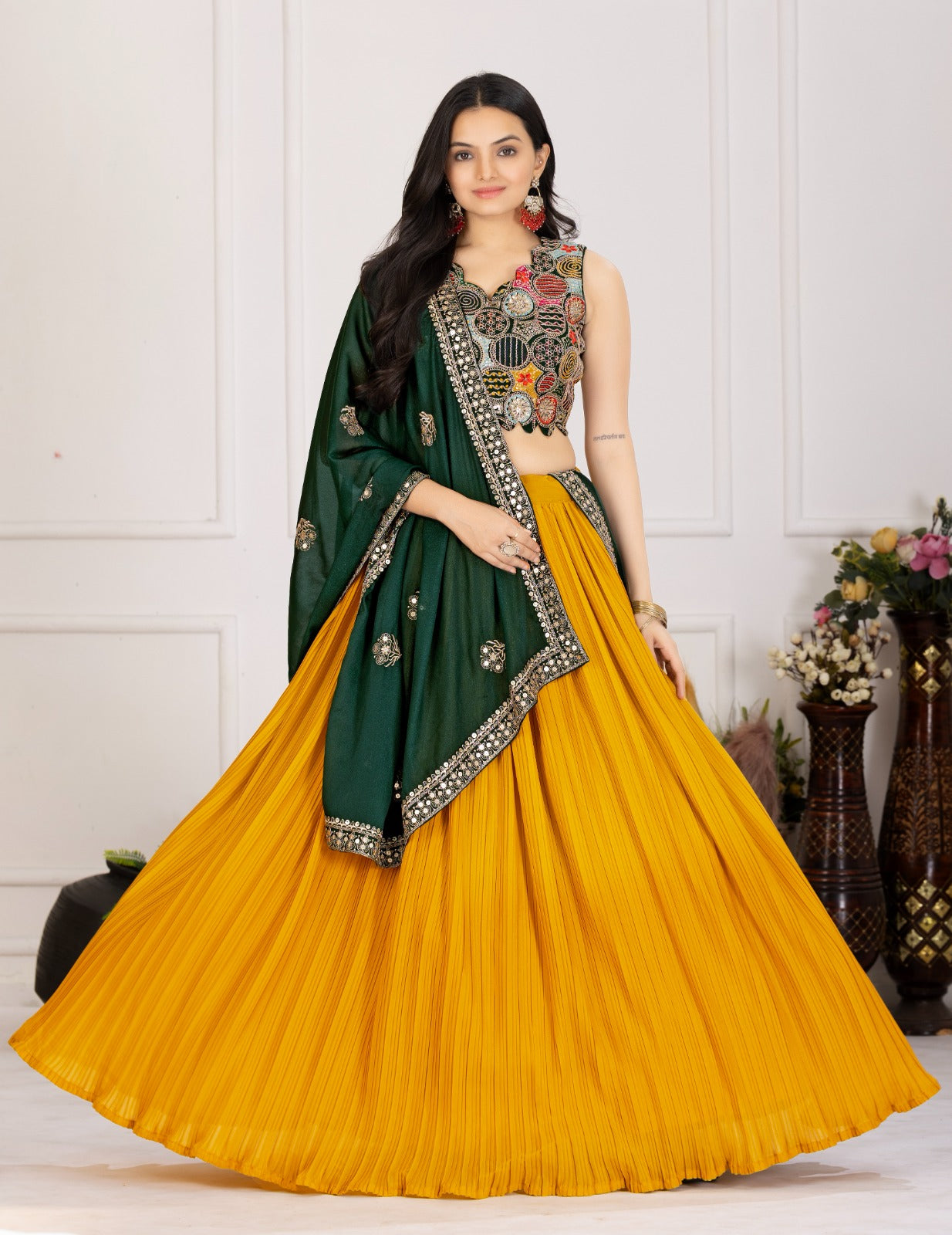 Star Fox Georgette Lehenga Set