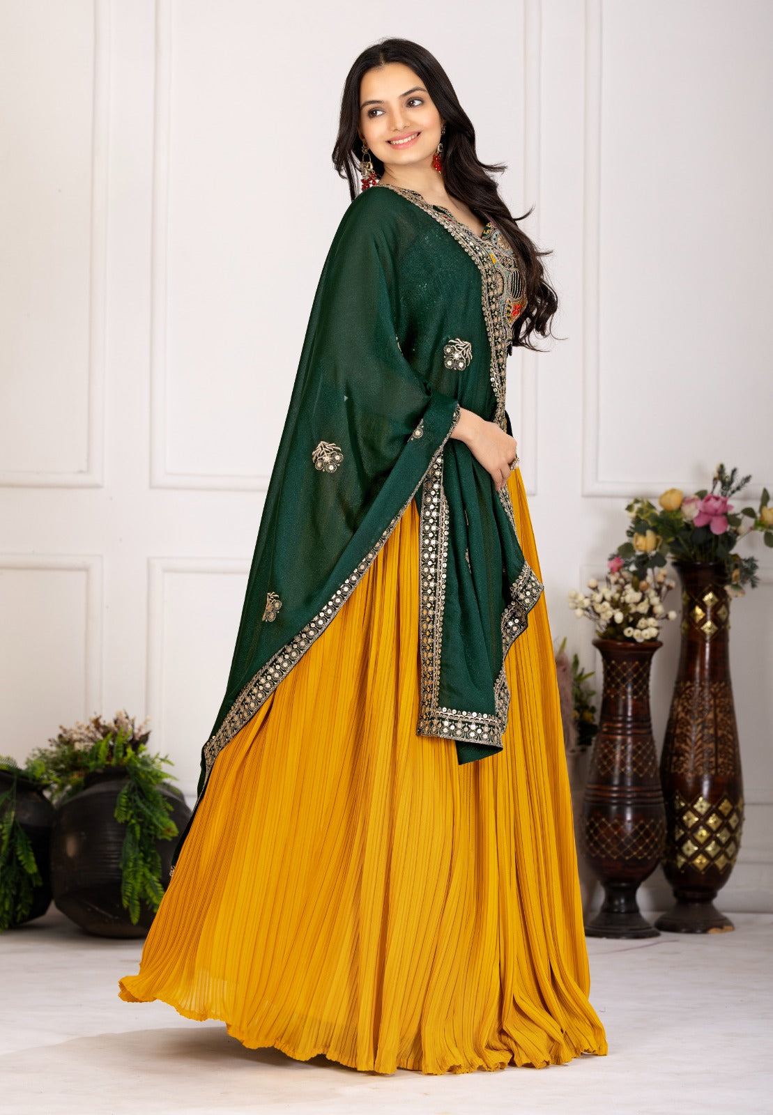 Star Fox Georgette Lehenga Set