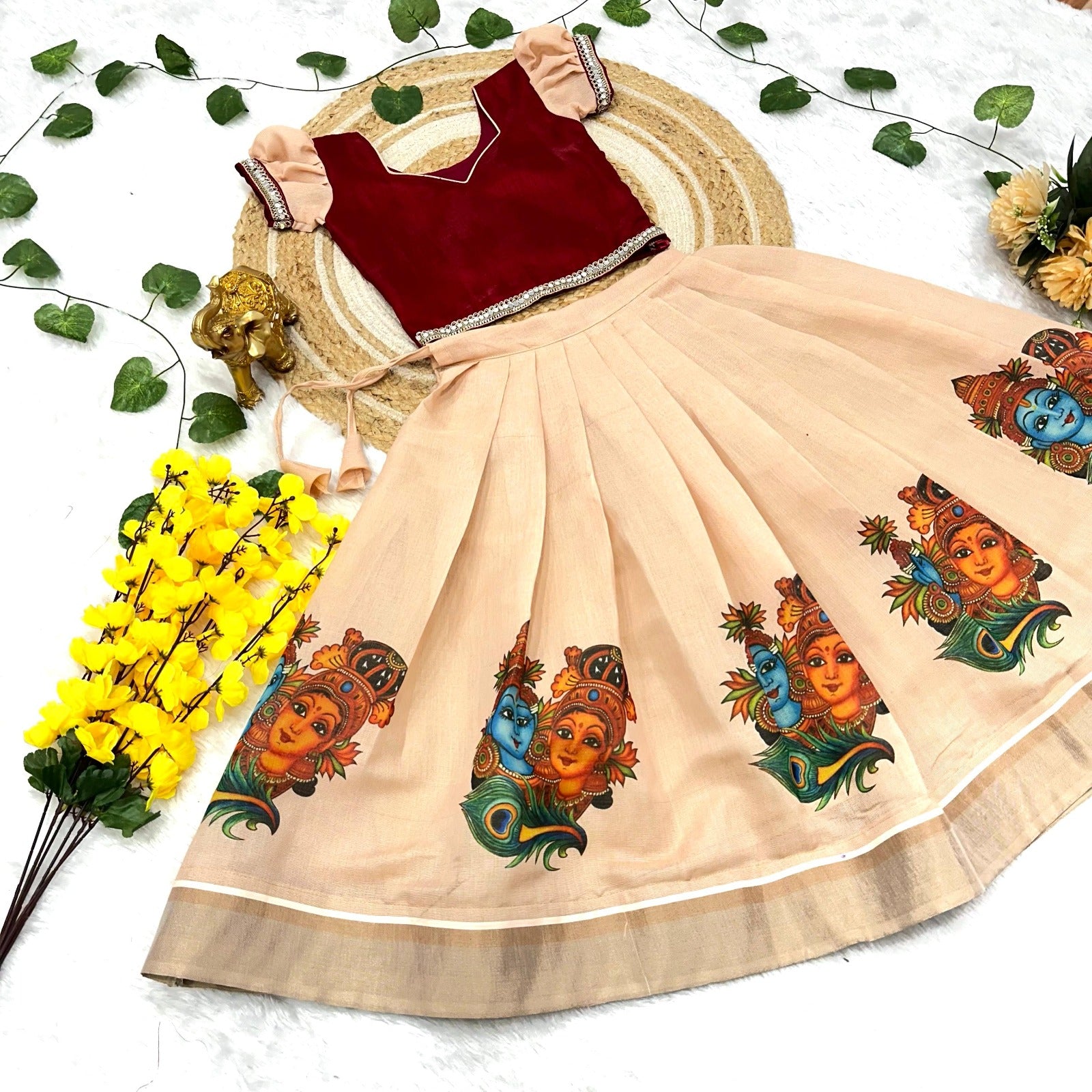 Soft Satin Kids Lehenga Set