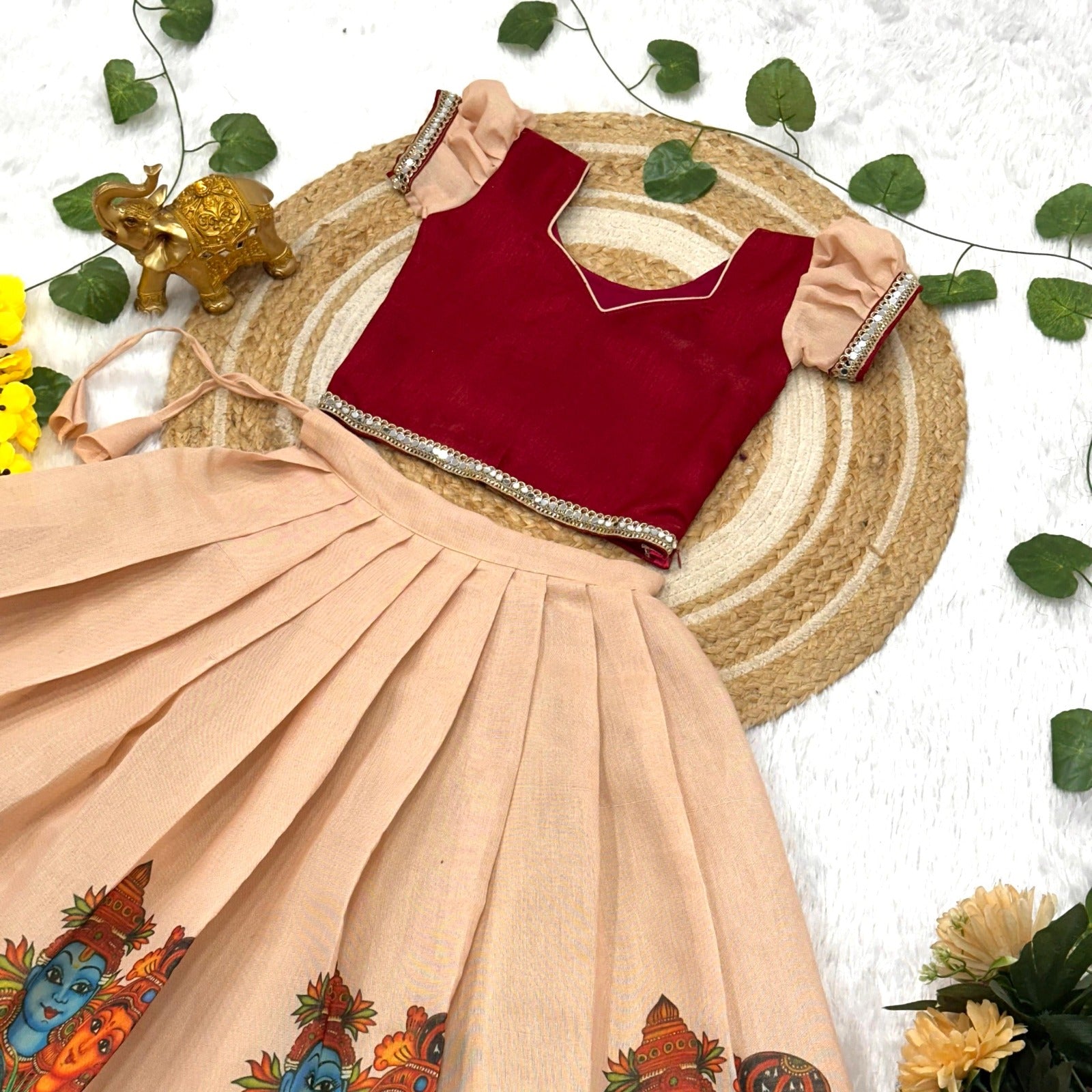 Soft Satin Kids Lehenga Set
