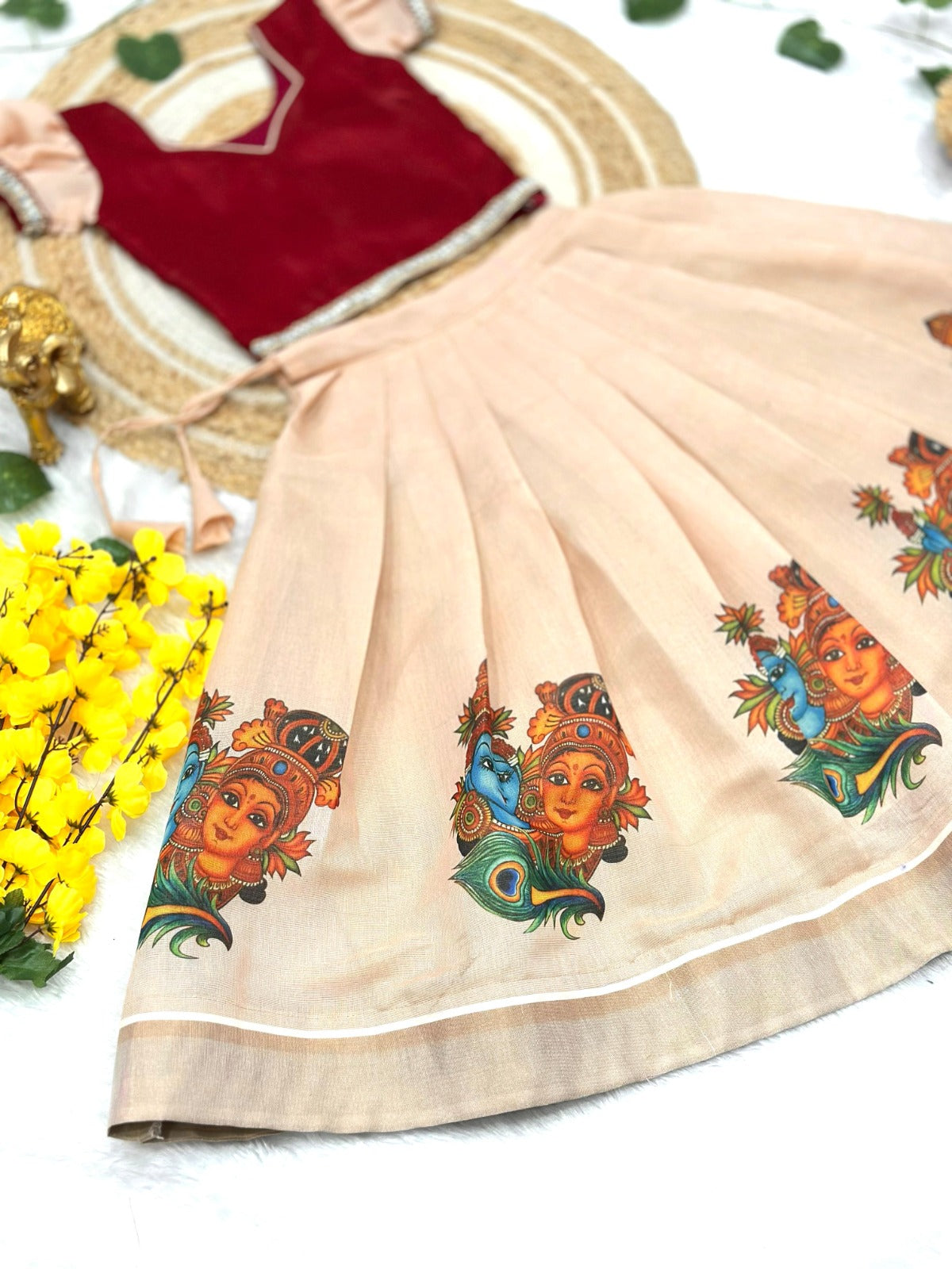 Soft Satin Kids Lehenga Set