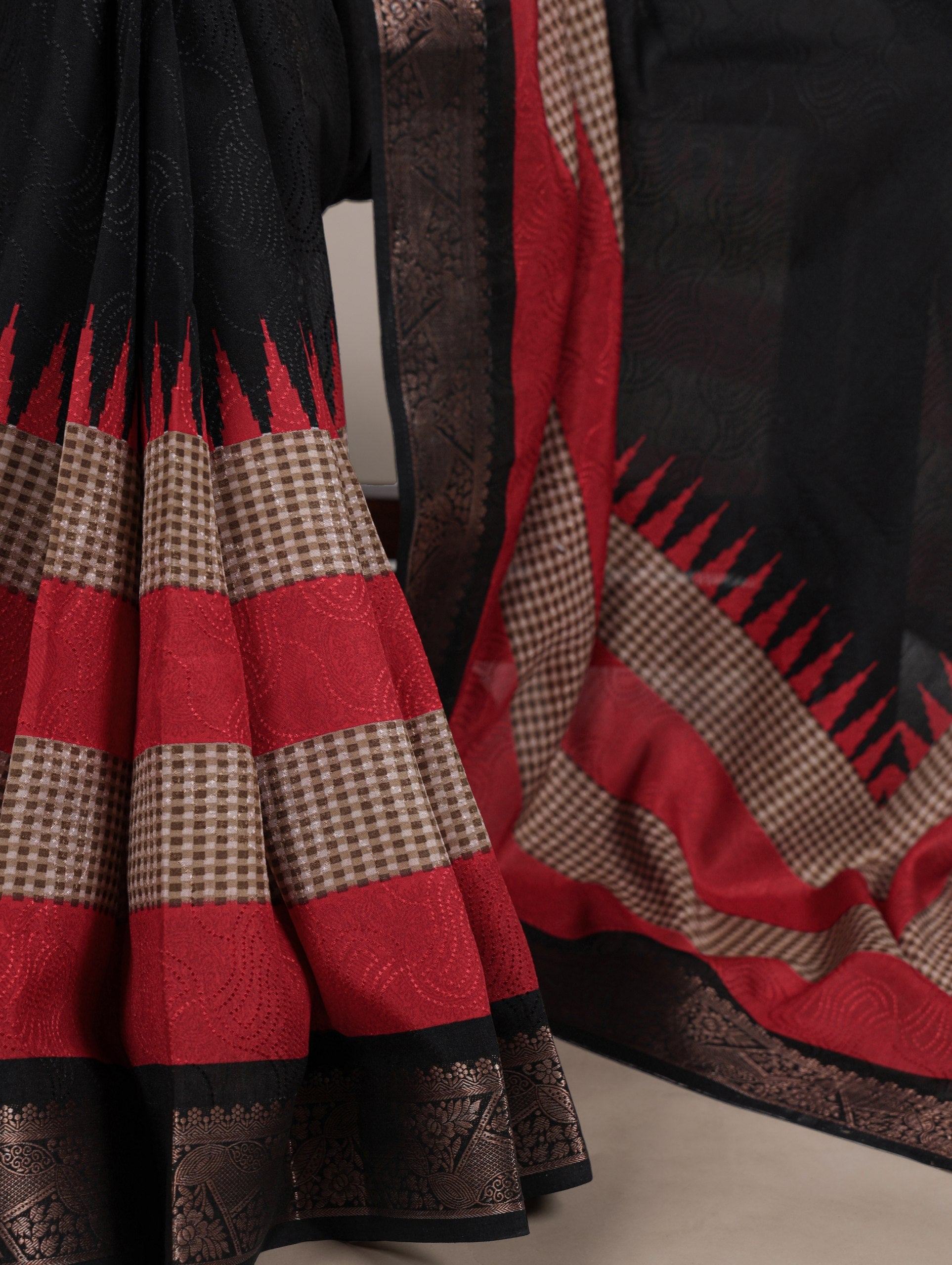 Poly Cotton with zari weaving work