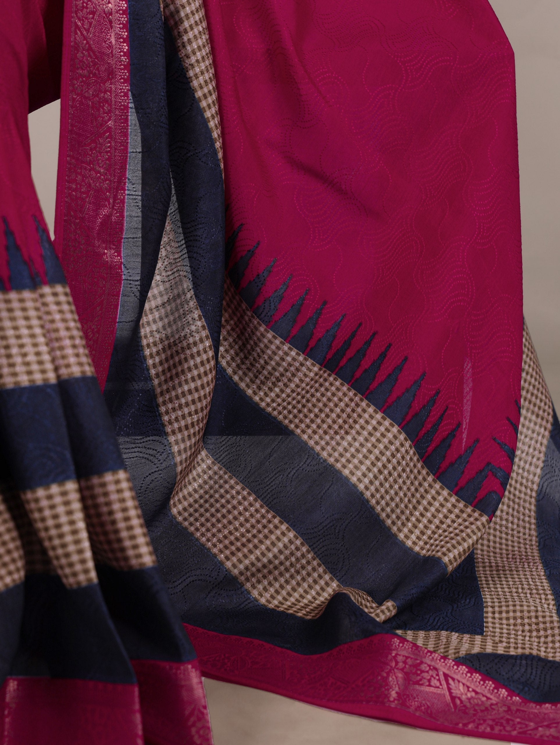 Poly Cotton with zari weaving work