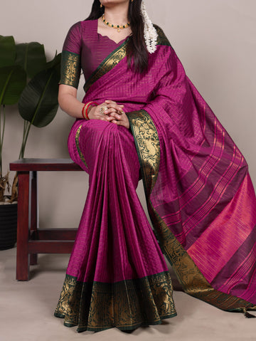 Poly cotton with Zari borders
