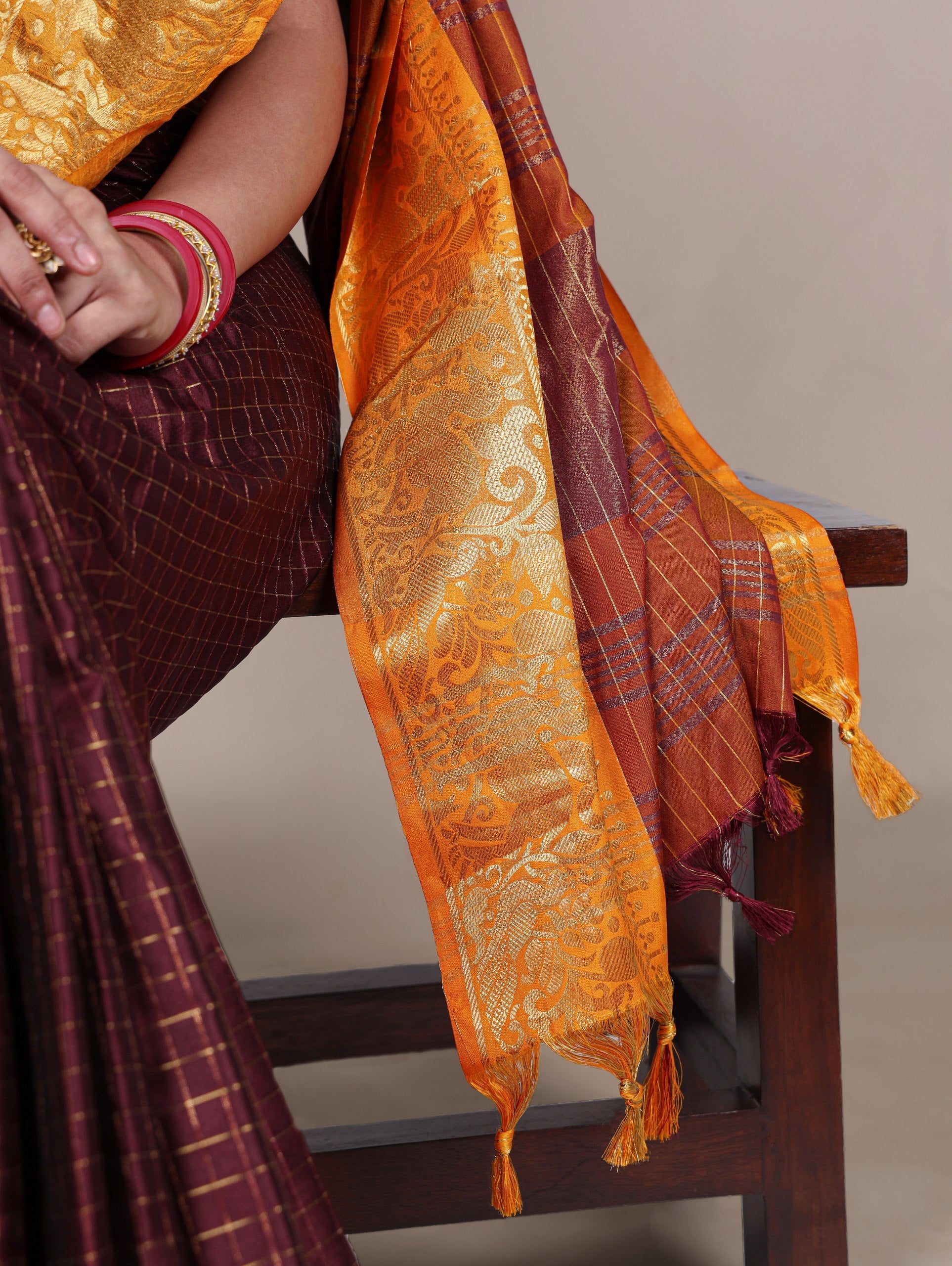 Poly cotton with Zari borders